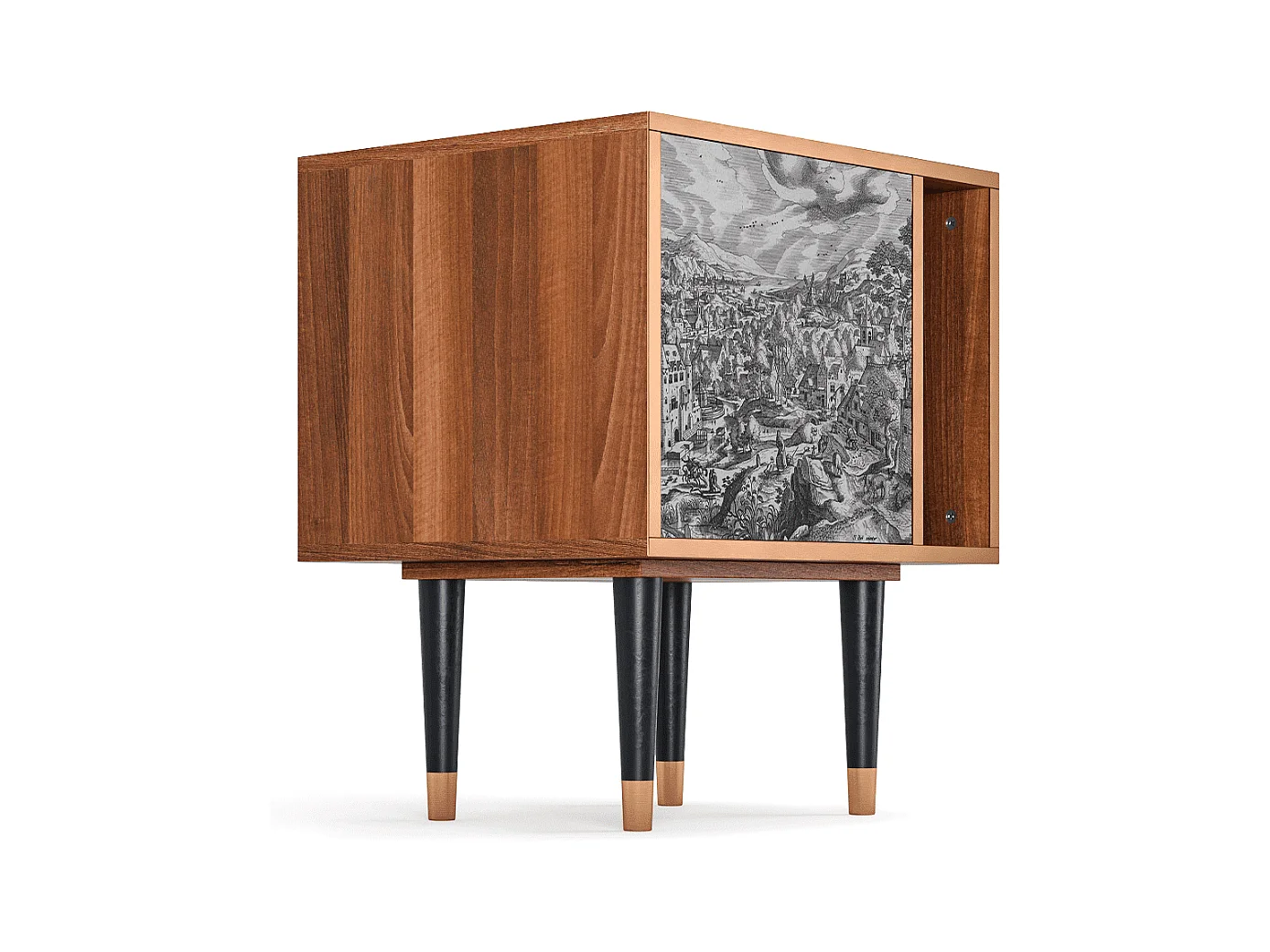 Table de nuit - 57х69х48 cm - S2 - Blau Schuyte, Noyer