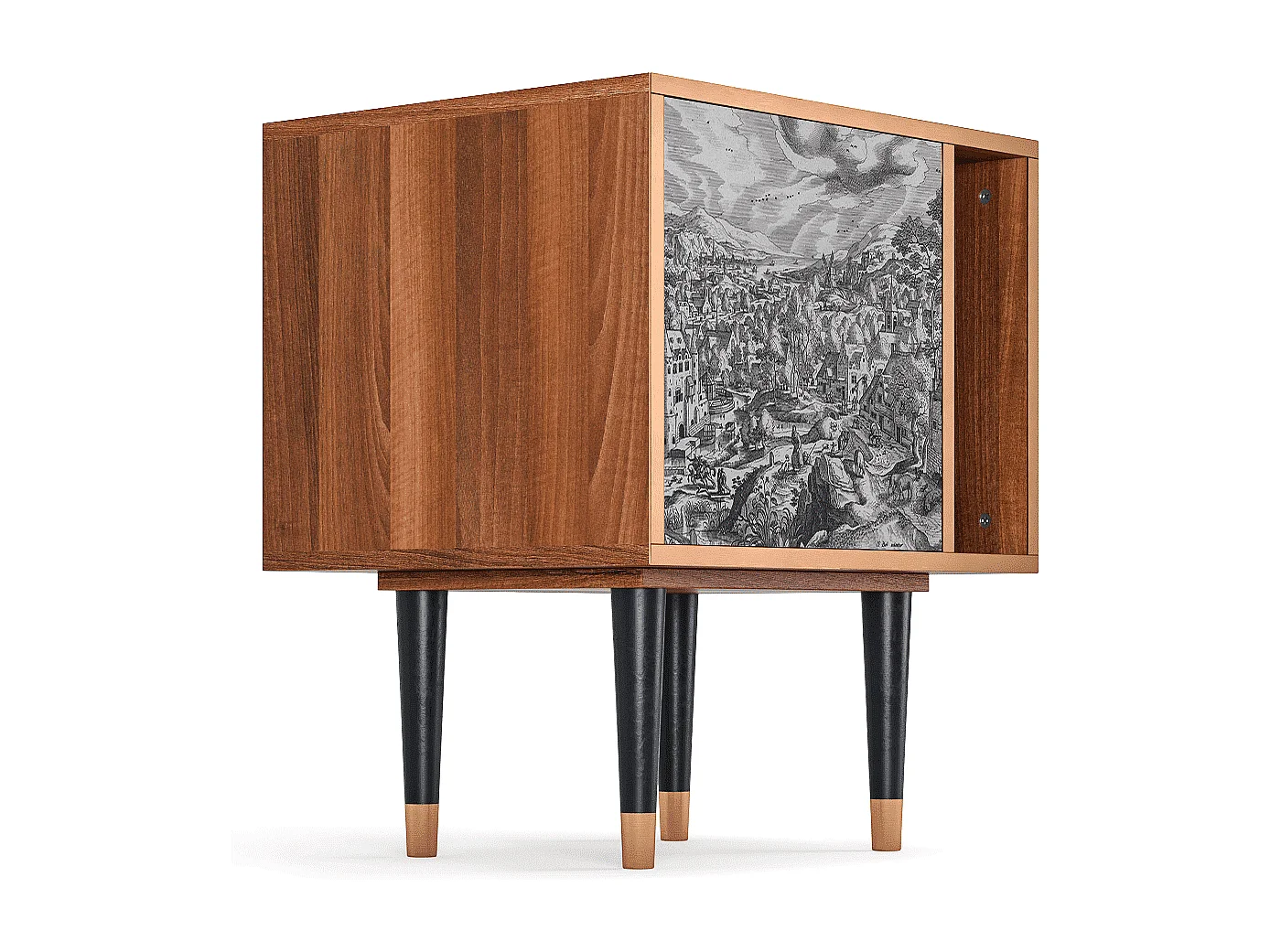 Stolik nocny - 57х69х48 cm - S2 - Blau Schuyte, Orzech