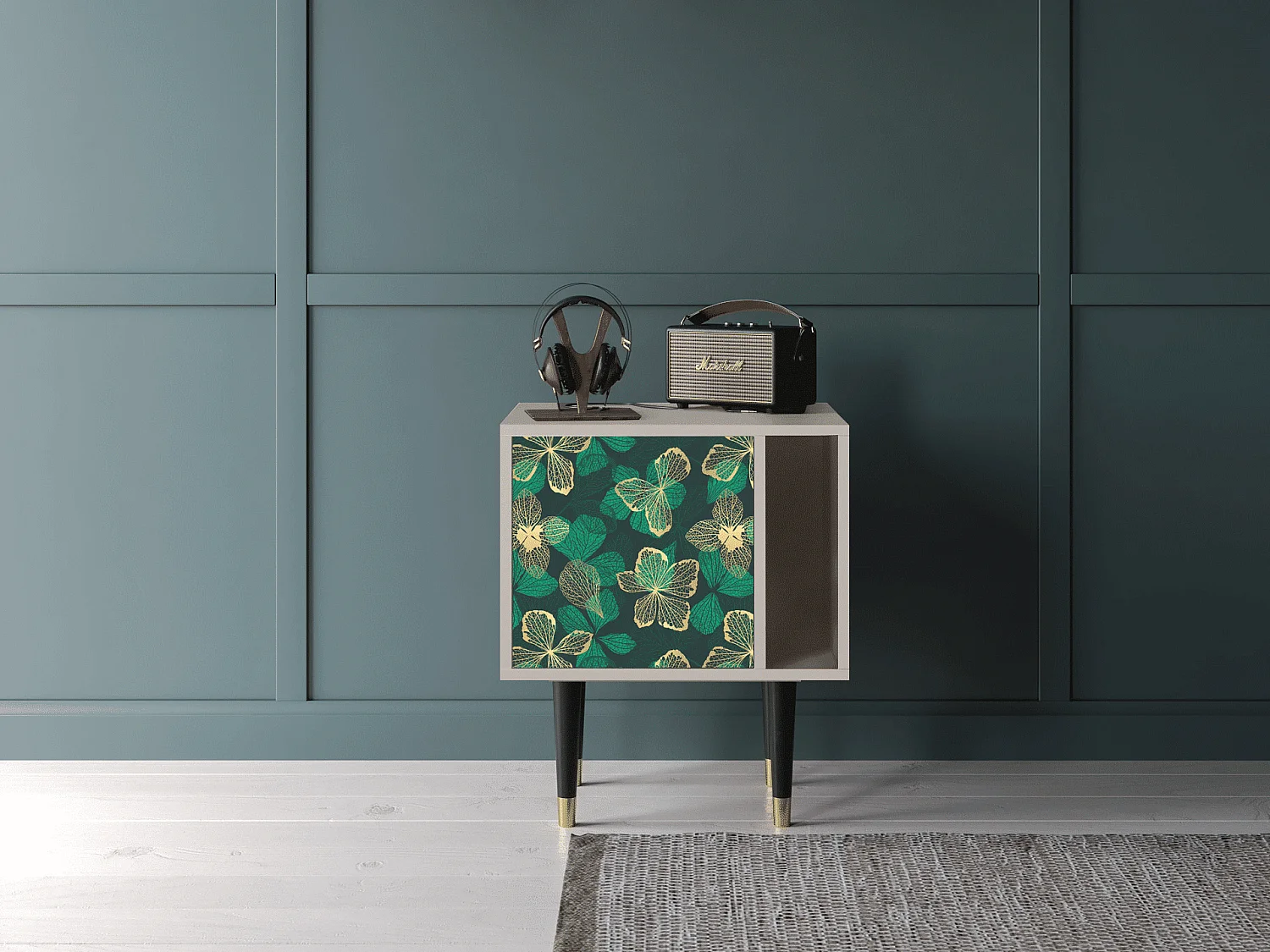 Table de nuit - 57х69х48 cm - S2 - Green Flower, Sable