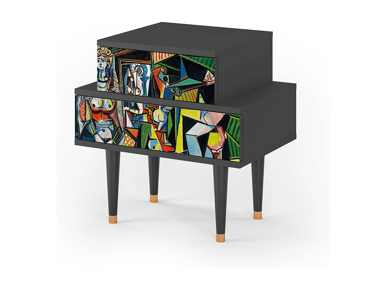 Table de nuit - 58х58х41 cm - NS1 - Women of Algiers, Anthracite