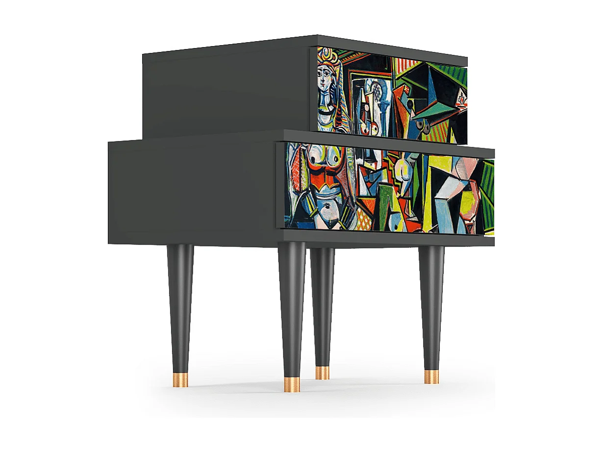 Table de nuit - 58х58х41 cm - NS1 - Women of Algiers, Anthracite