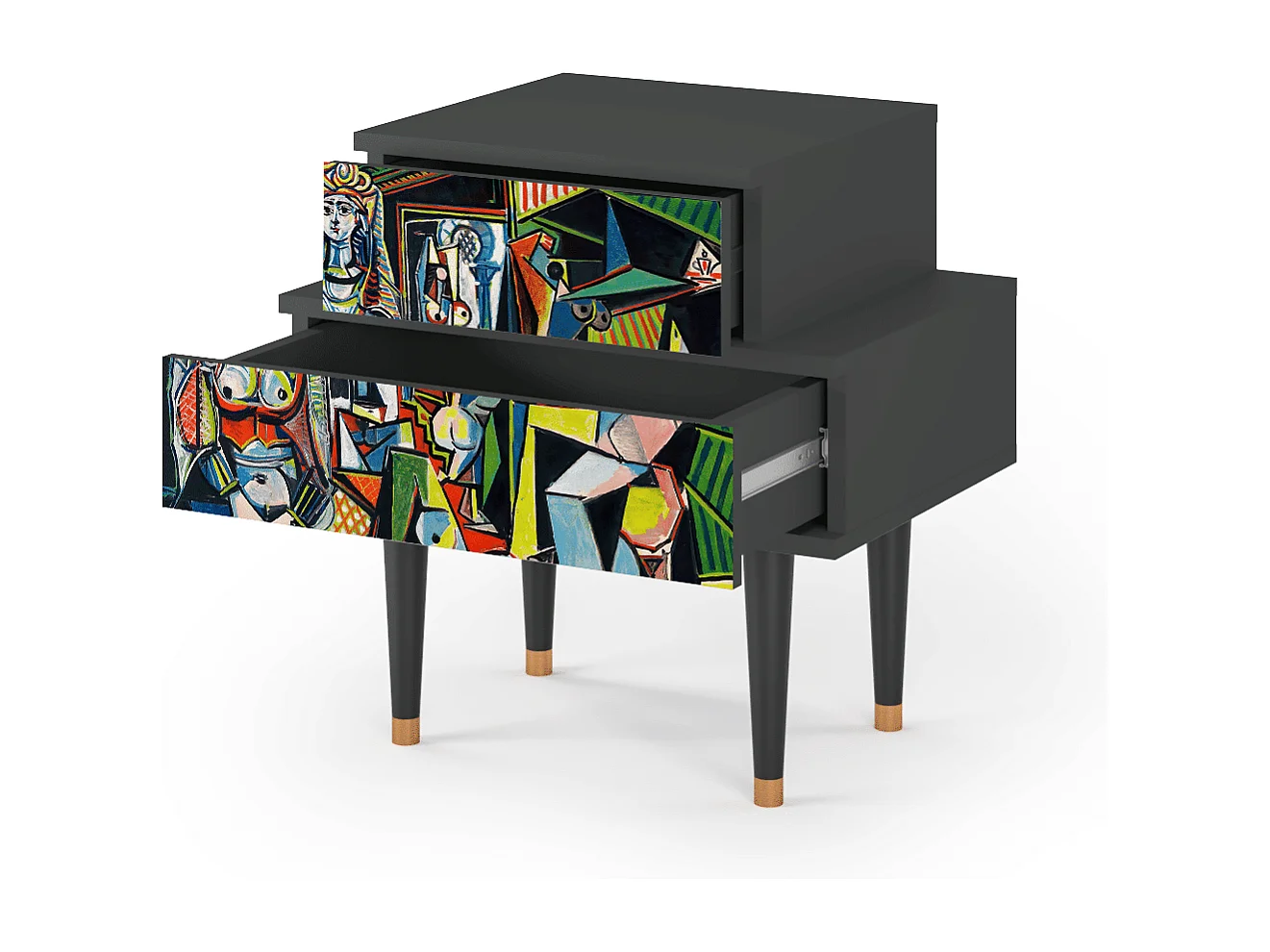 Table de nuit - 58х58х41 cm - NS1 - Women of Algiers, Anthracite