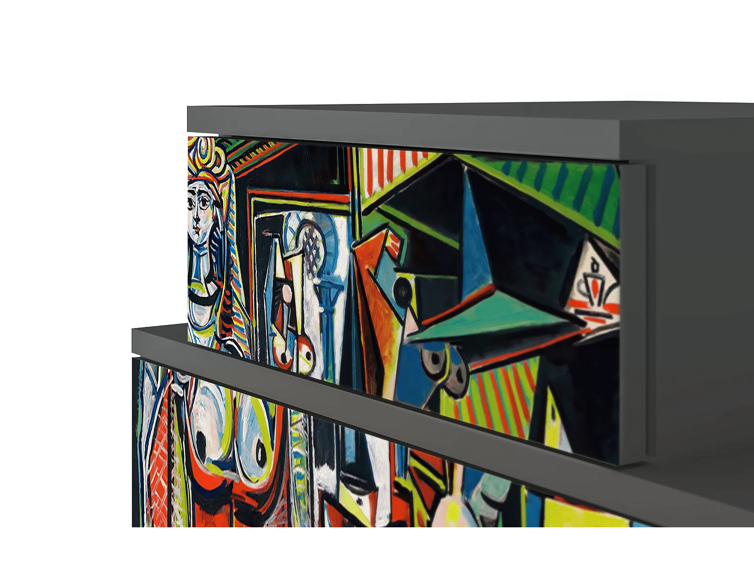 Stolik nocny - 58х58х41 cm - NS1 - Women of Algiers, Antracyt