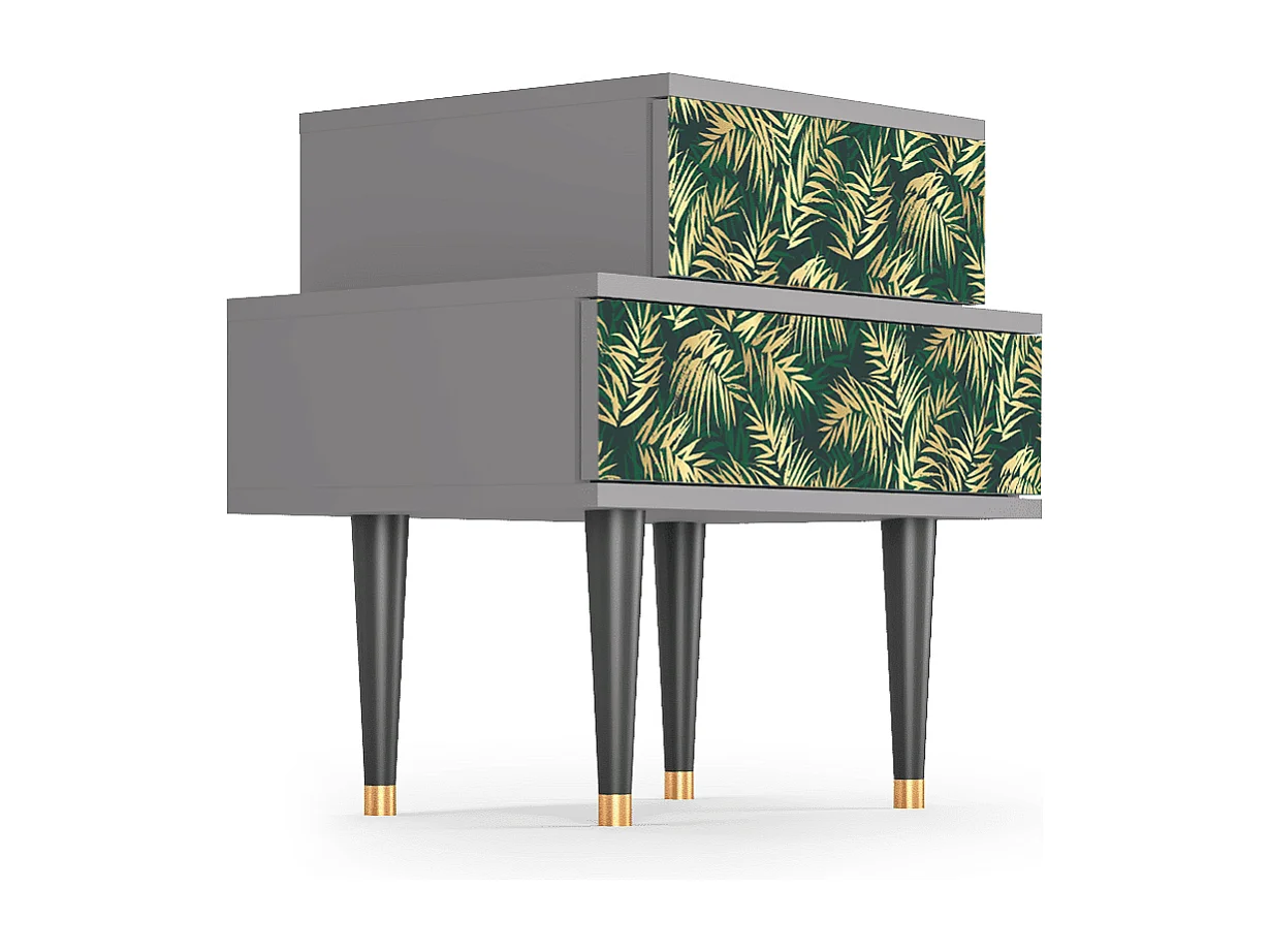 Criado-mudo - 58х58х41 cm - NS1 - Sunny Palm Tree, Cinza