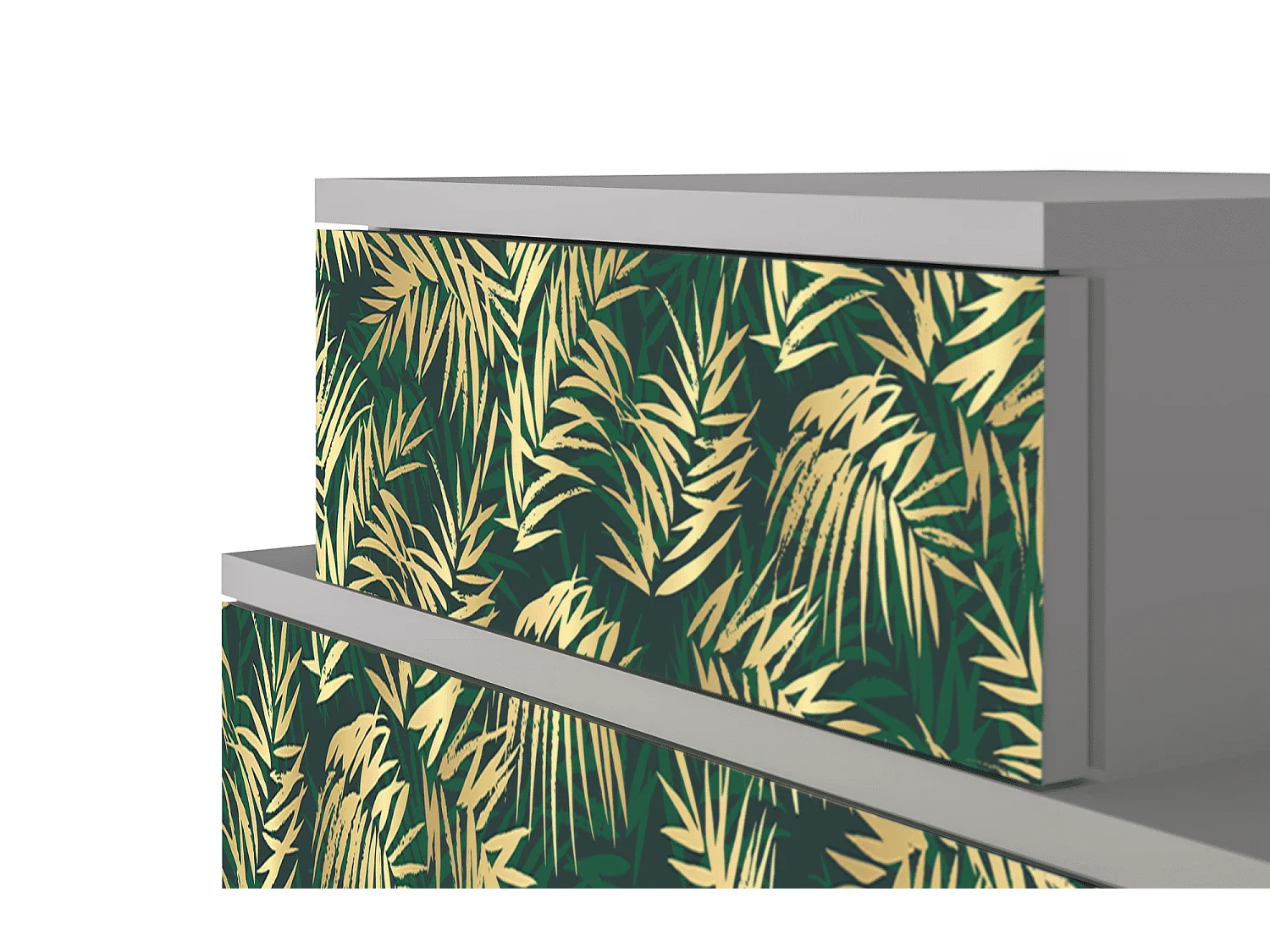 Criado-mudo - 58х58х41 cm - NS1 - Sunny Palm Tree, Cinza