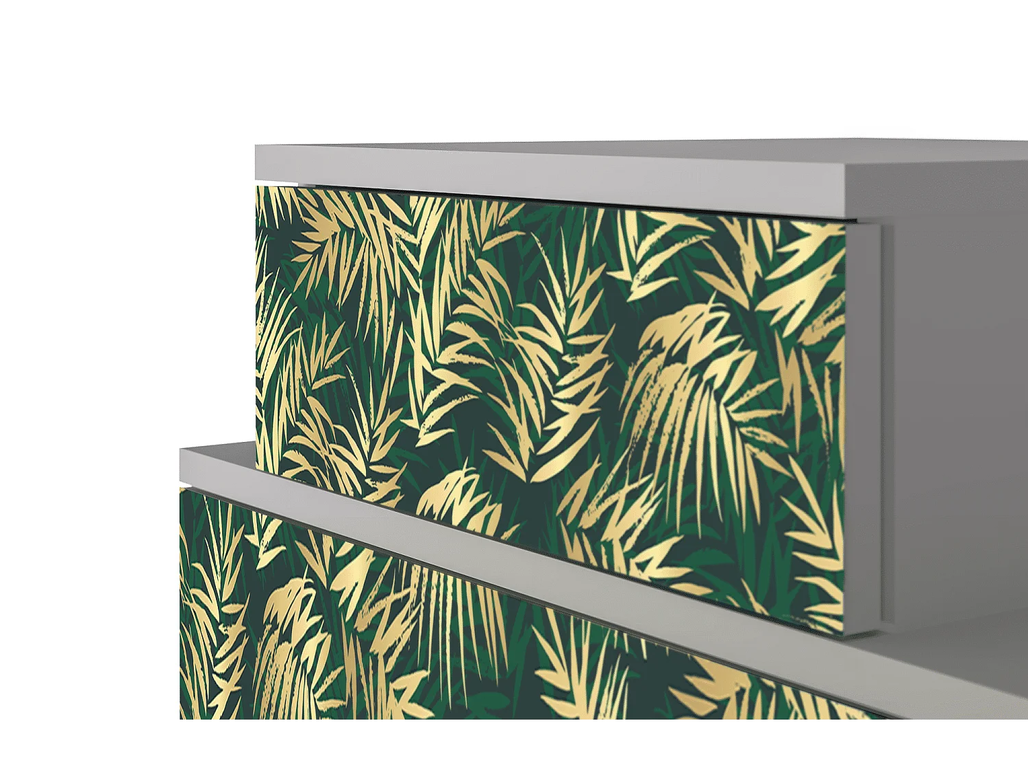 Stolik nocny - 58х58х41 cm - NS1 - Sunny Palm Tree, Szary