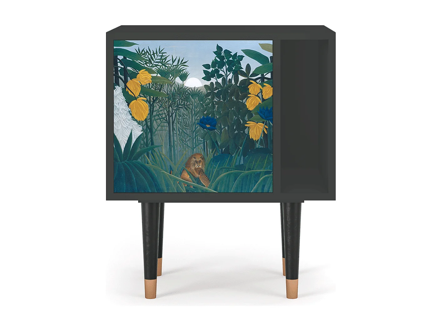 Nachtkastje - 57х69х48 cm - S2 - The Repast of the Lion, Antraciet