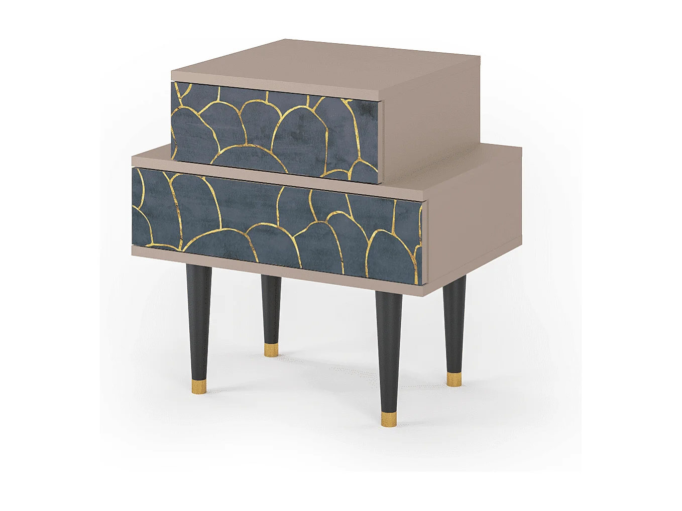 Table de nuit - 58х58х41 cm - NS1 - Blue Lagoon, Latte