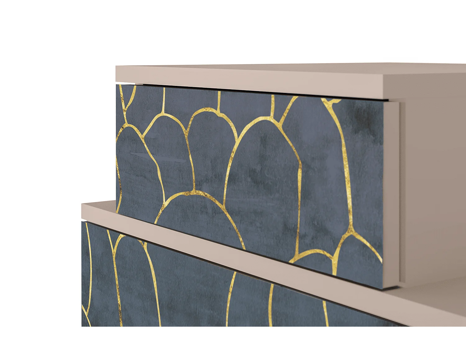 Table de nuit - 58х58х41 cm - NS1 - Blue Lagoon, Latte