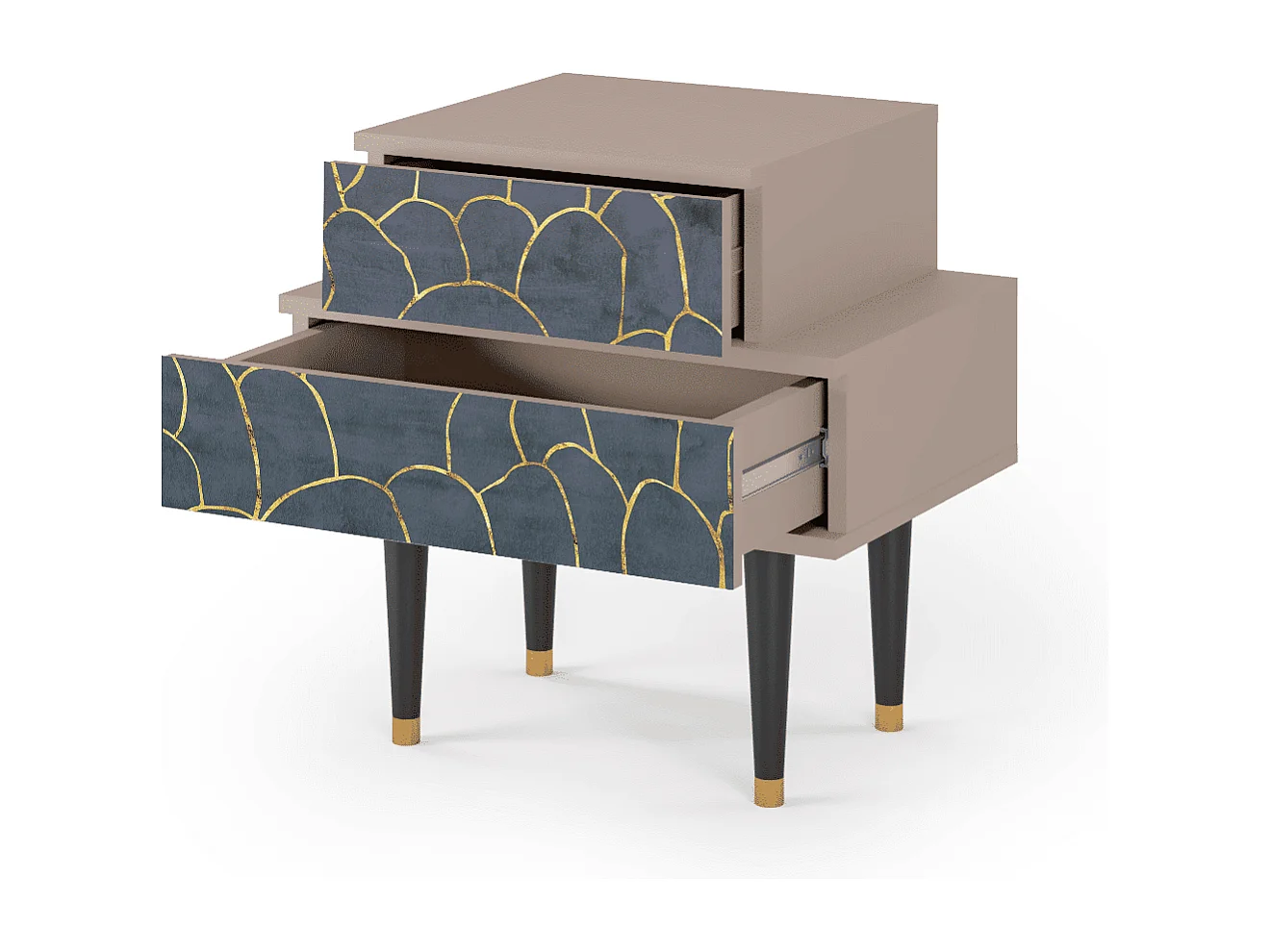 Table de nuit - 58х58х41 cm - NS1 - Blue Lagoon, Latte