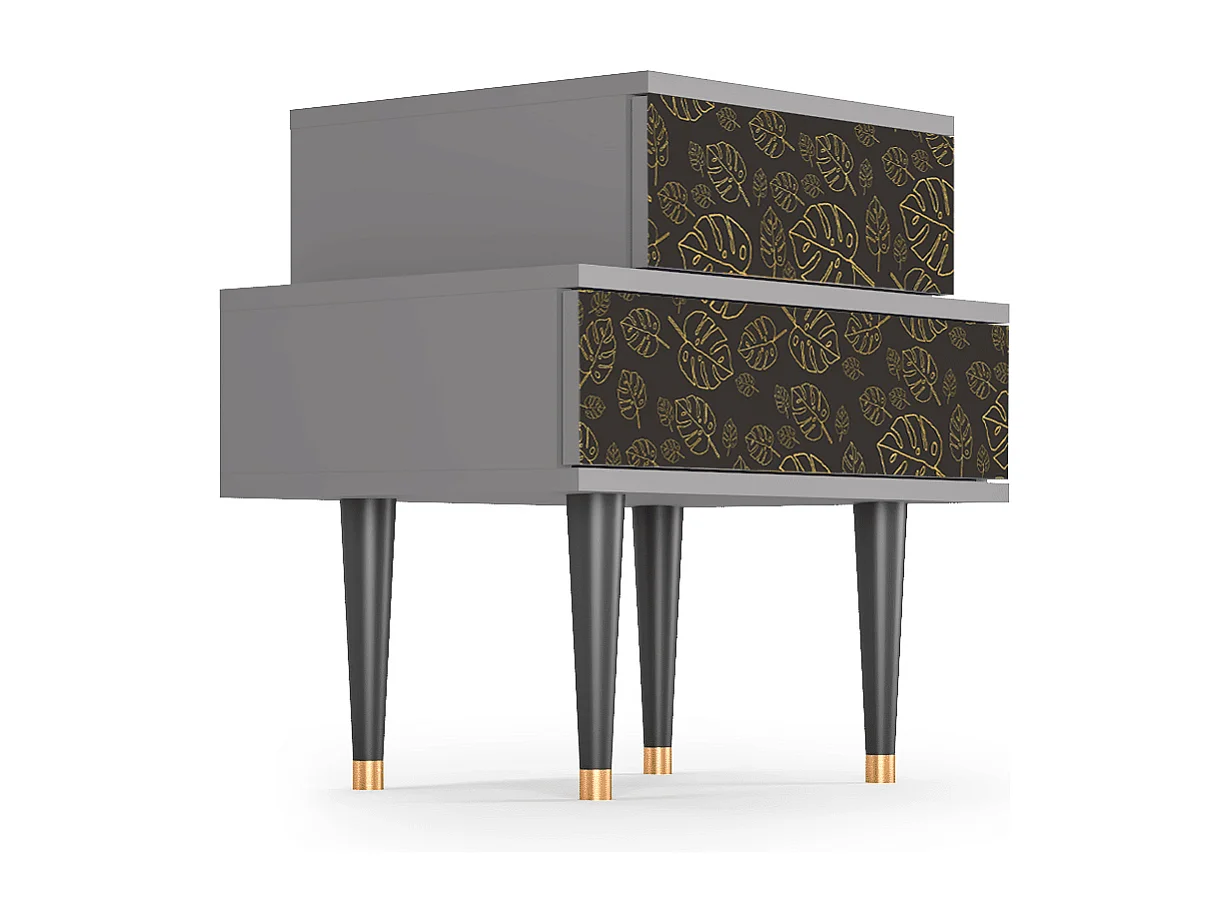 Nachttisch - 58х58х41 cm - NS1 - Fall Of The Leaves, Grau