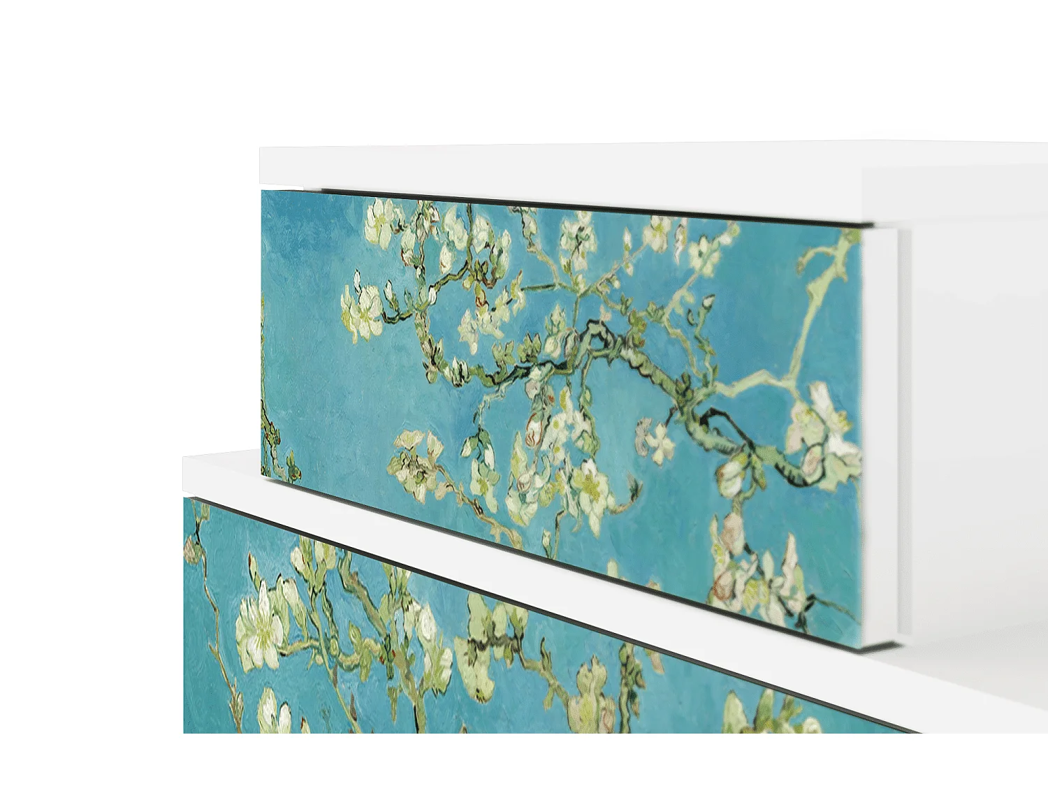 Stolik nocny - 58х58х41 cm - NS1 - Almond Blossom, Biały