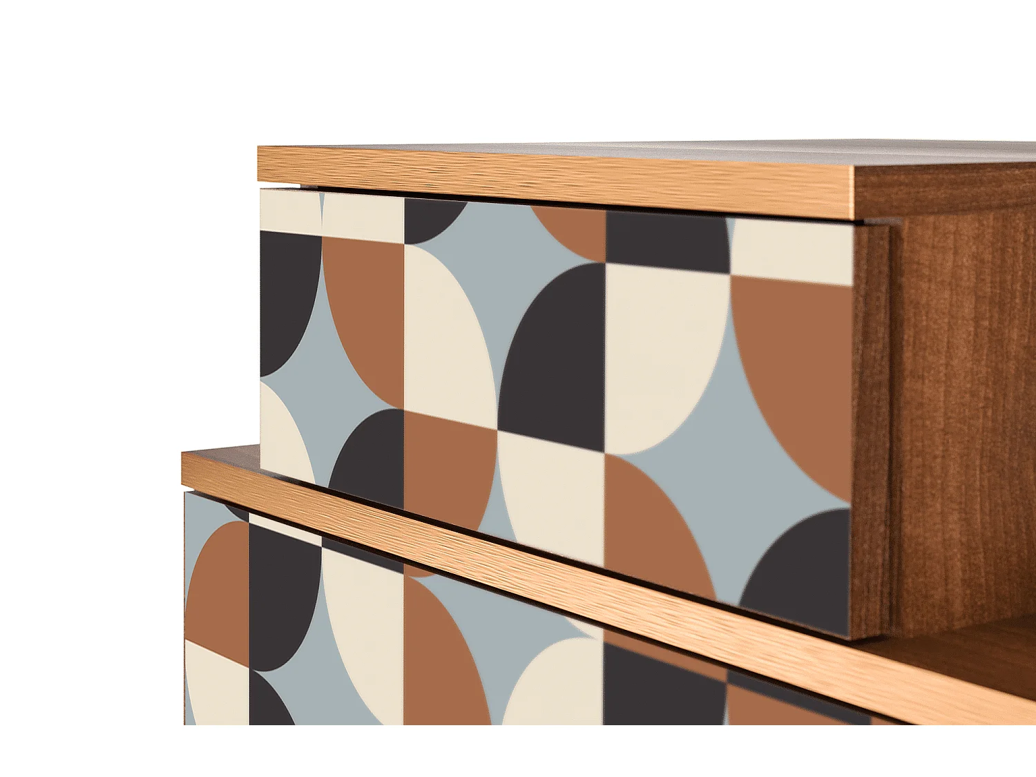 Table de nuit - 58х58х41 cm - NS1 - Brown Sensation, Noyer