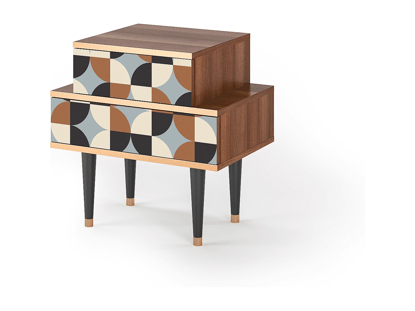 Table de nuit - 58х58х41 cm - NS1 - Brown Sensation, Noyer