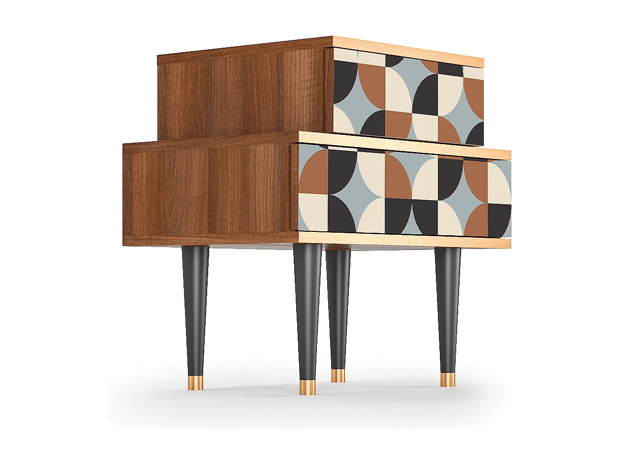 Table de nuit - 58х58х41 cm - NS1 - Brown Sensation, Noyer