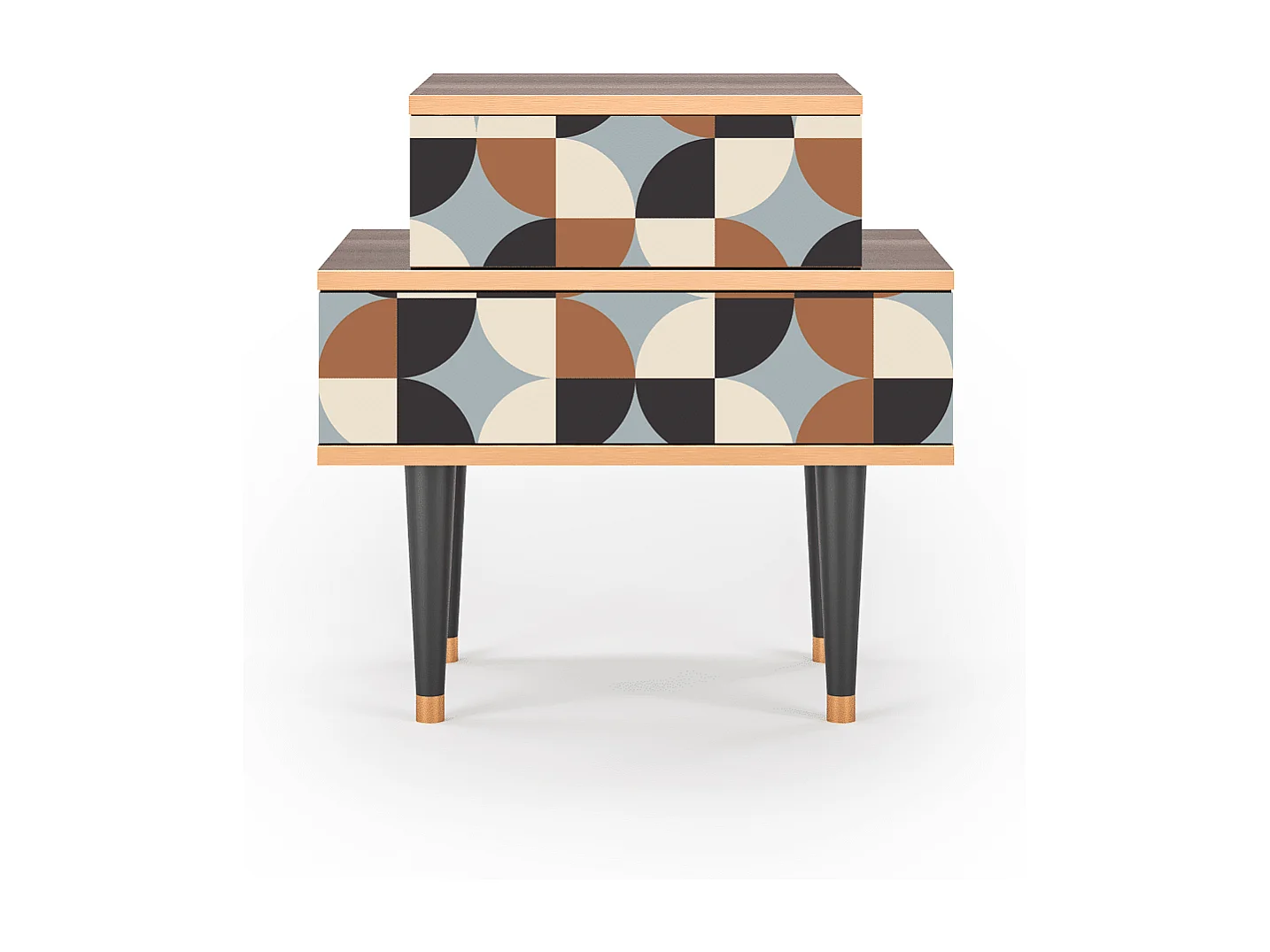 Table de nuit - 58х58х41 cm - NS1 - Brown Sensation, Noyer