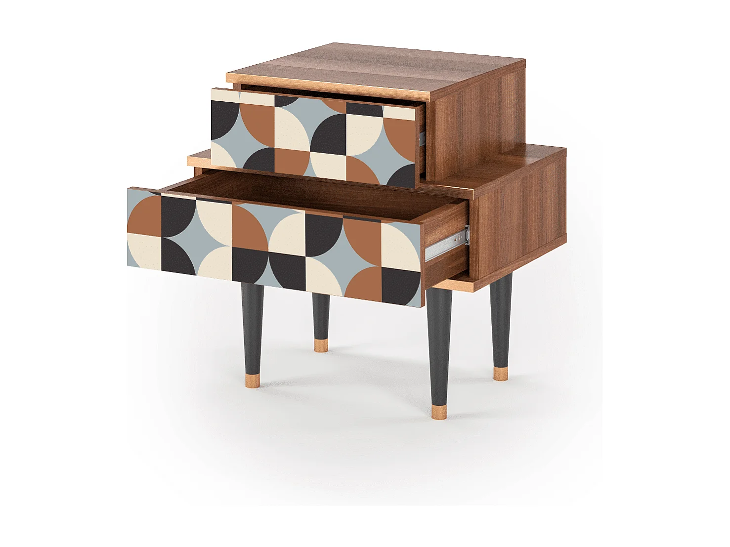 Table de nuit - 58х58х41 cm - NS1 - Brown Sensation, Noyer