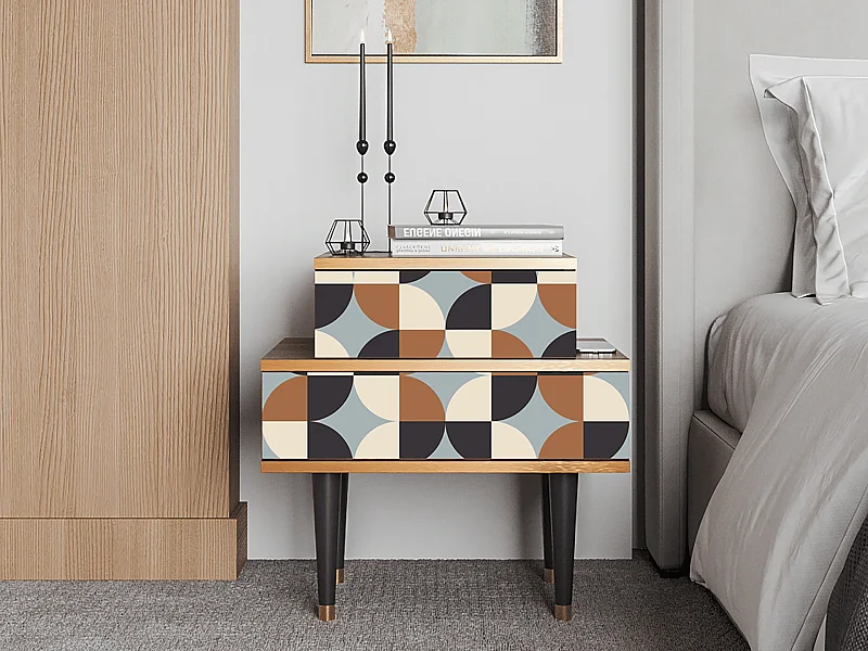 Table de nuit - 58х58х41 cm - NS1 - Brown Sensation, Noyer