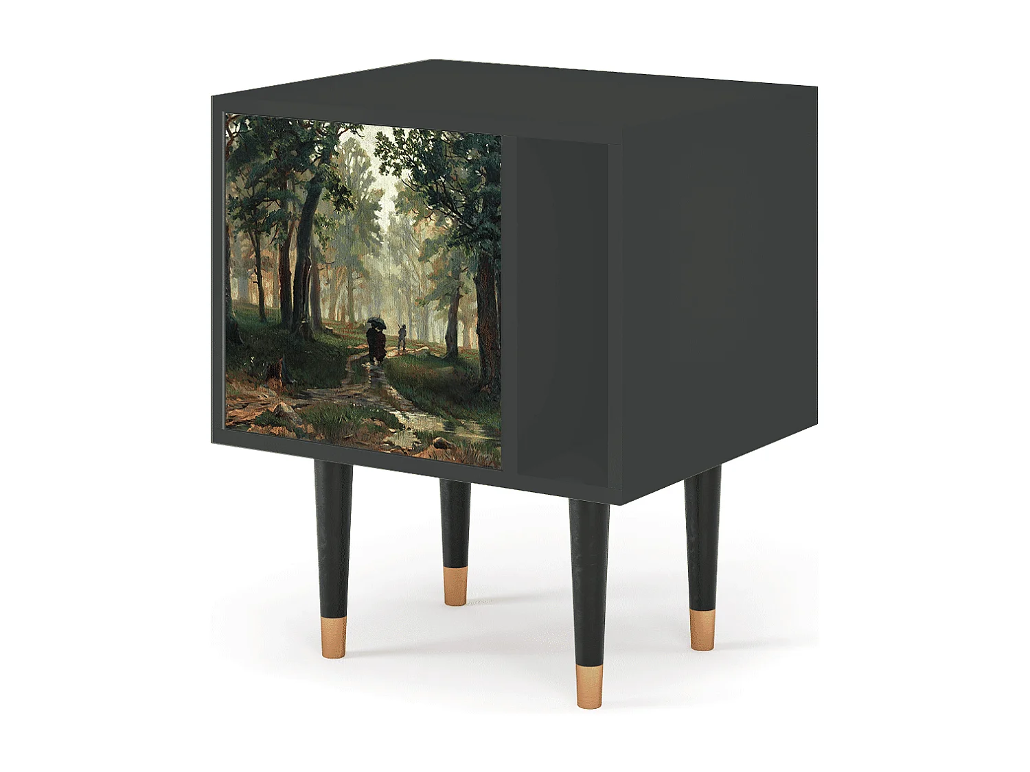 Table de nuit - 57х69х48 cm - S2 -  Rain in the Oak Forest, Anthracite