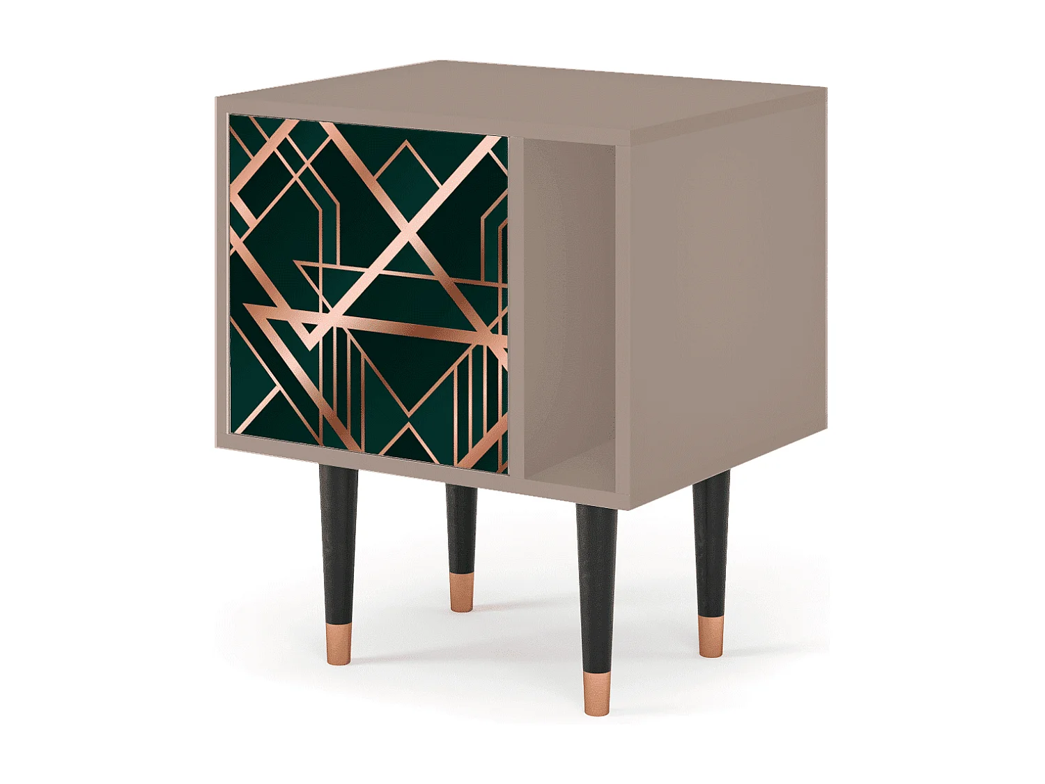 Mesita de noche - 57х69х48 cm - S2 - Emerald Gatsby, Latte