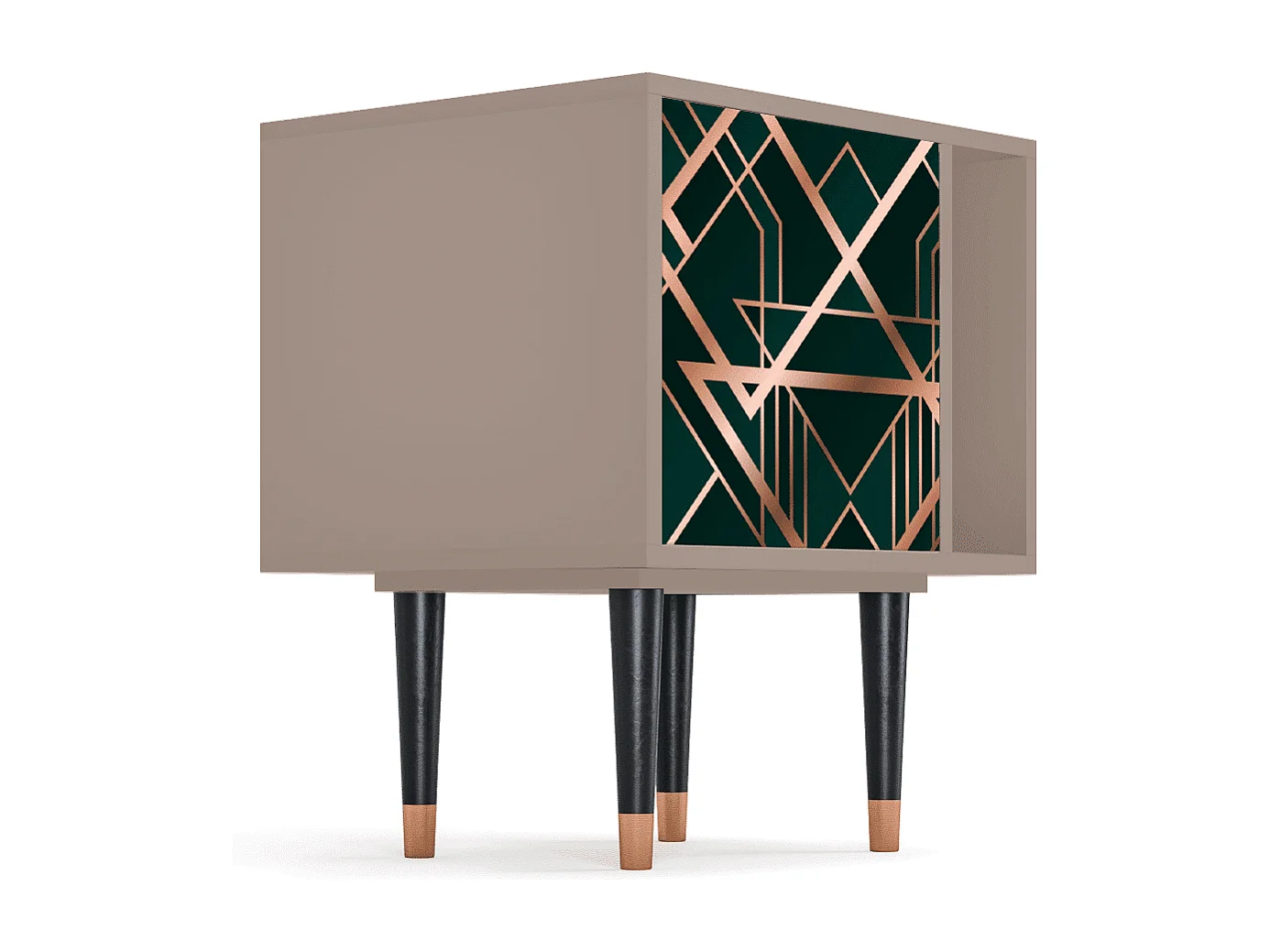 Mesita de noche - 57х69х48 cm - S2 - Emerald Gatsby, Latte