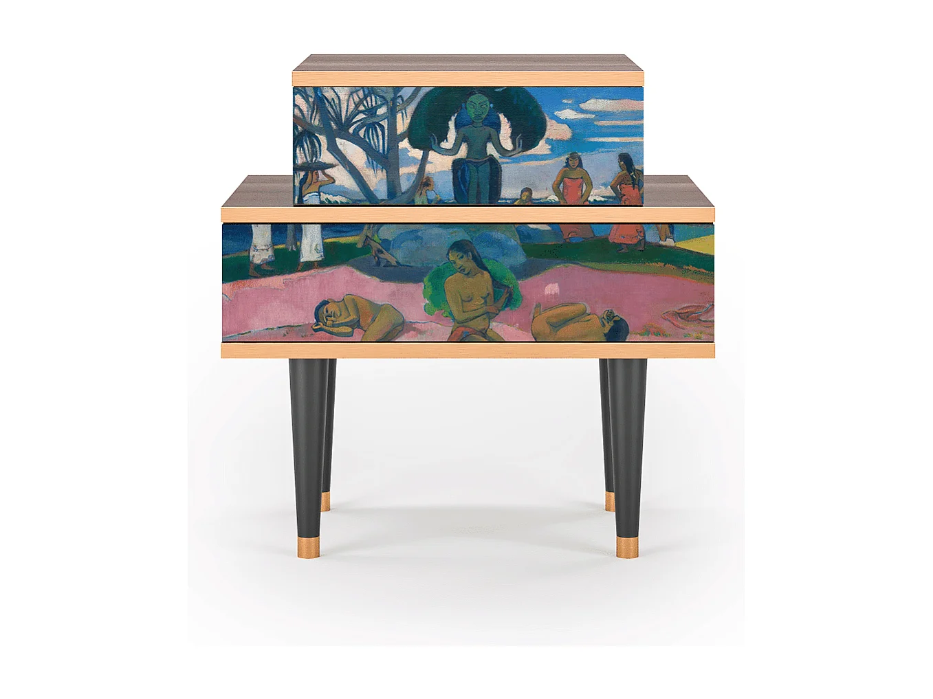 Table de nuit - 58х58х41 cm - NS1 - Day of the God, Noyer