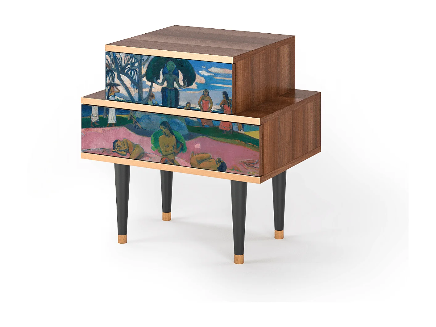 Table de nuit - 58х58х41 cm - NS1 - Day of the God, Noyer