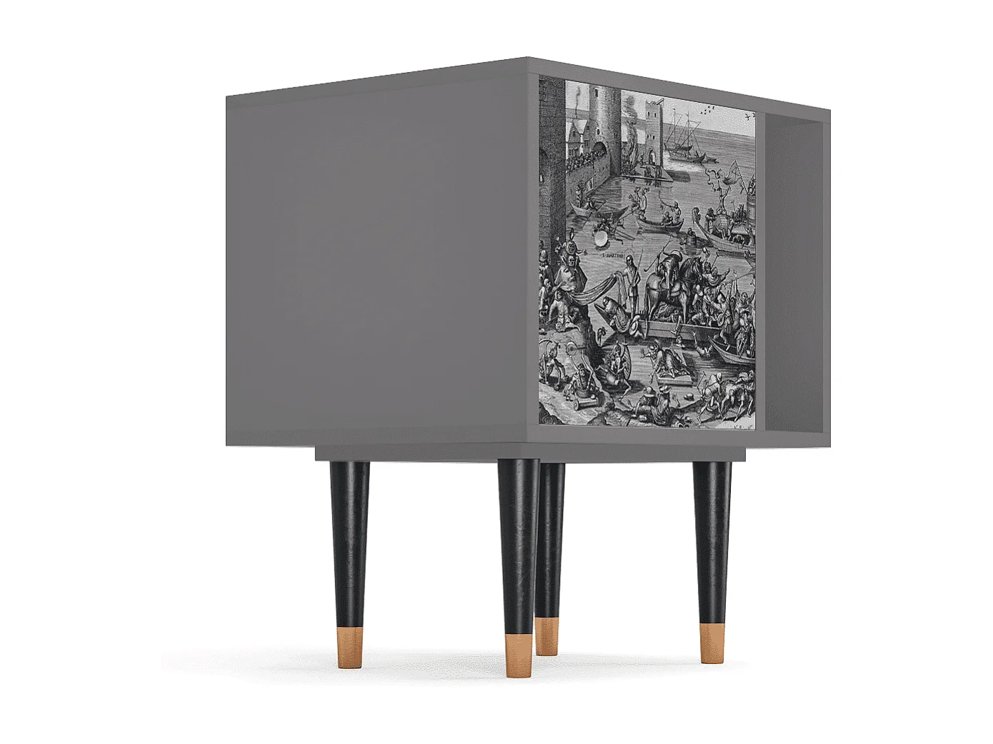 Stolik nocny - 57х69х48 cm - S2 - Saint Martin, Szary