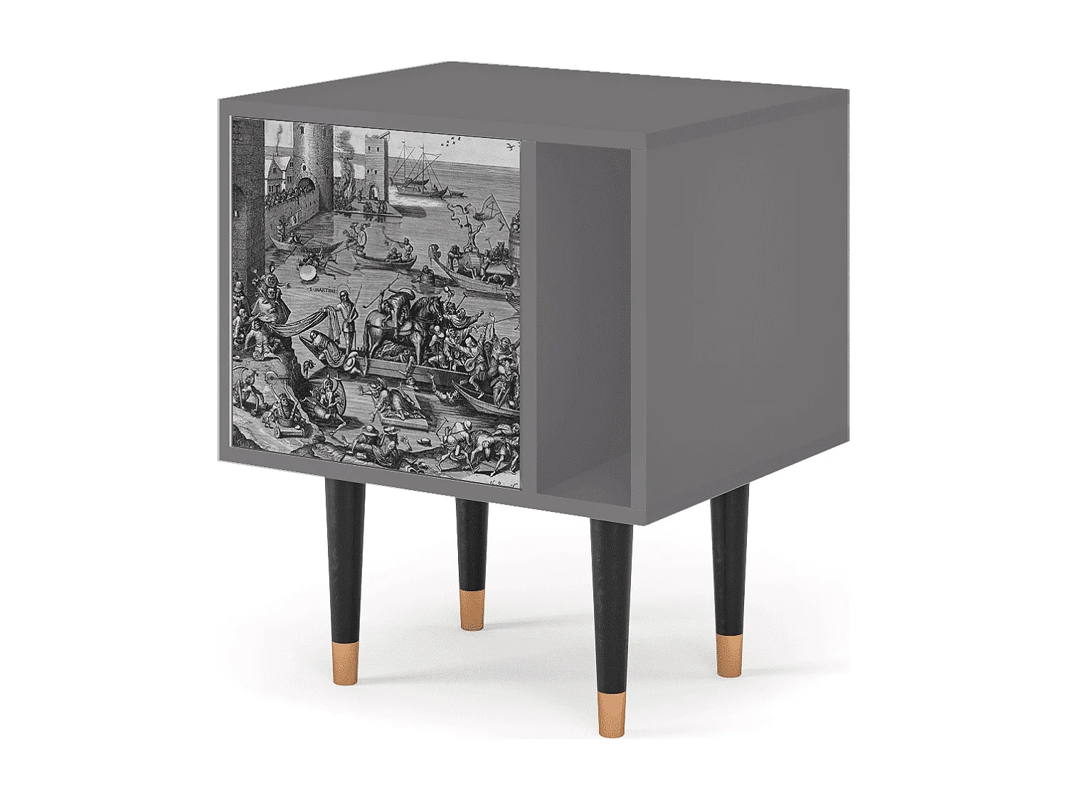 Table de nuit - 57х69х48 cm - S2 - Saint Martin, Gris