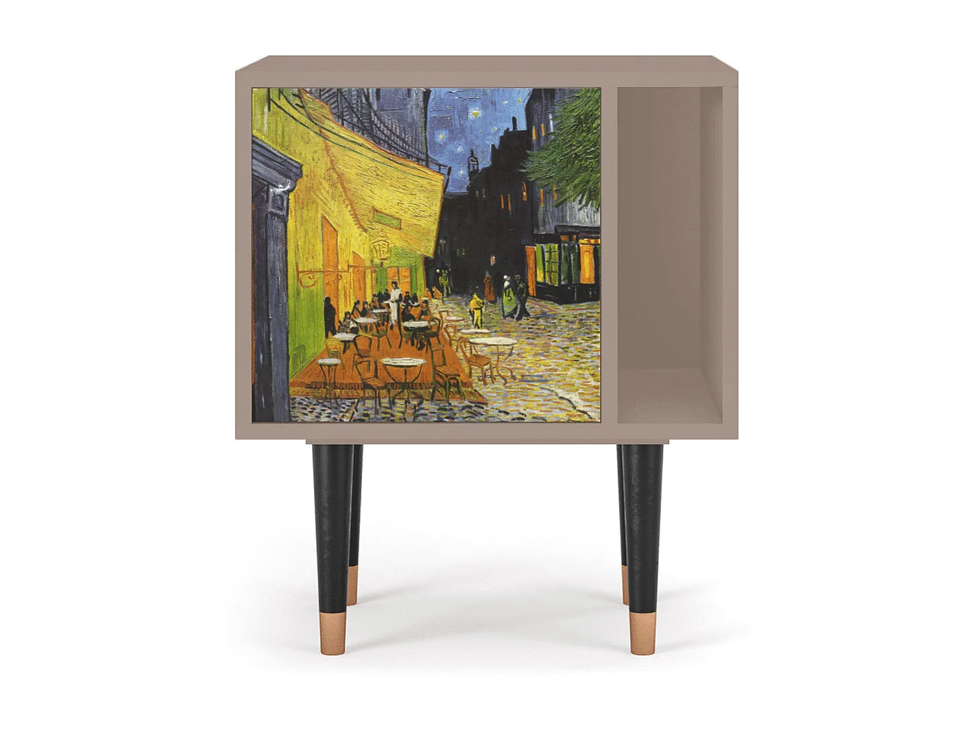 Stolik nocny - 57х69х48 cm - S2 - Café Terrace at Night, Latte