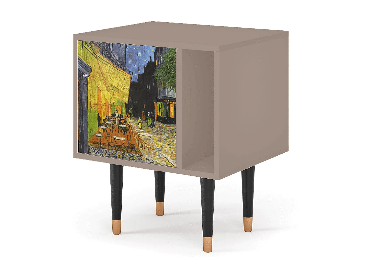 Stolik nocny - 57х69х48 cm - S2 - Café Terrace at Night, Latte