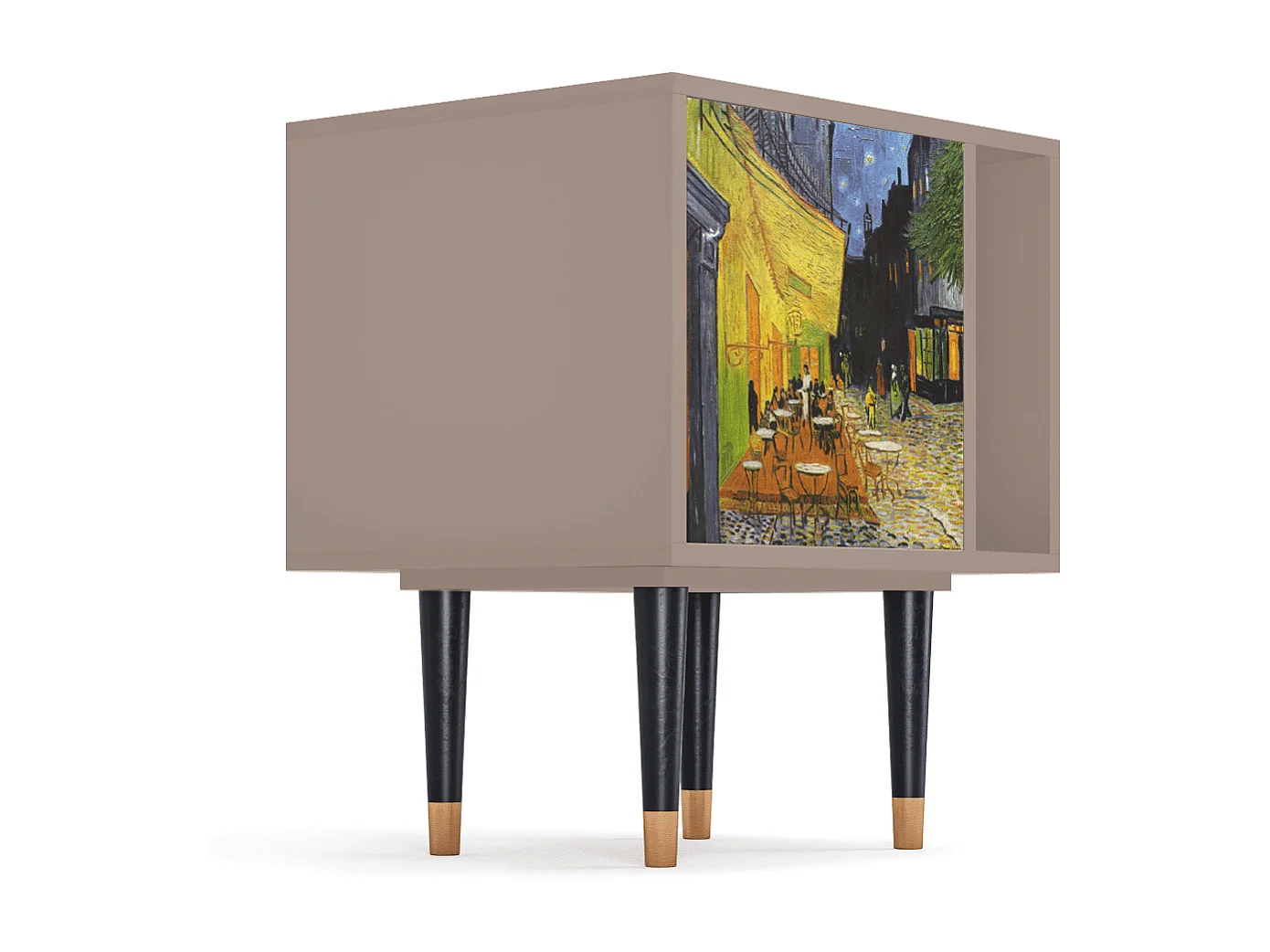 Stolik nocny - 57х69х48 cm - S2 - Café Terrace at Night, Latte