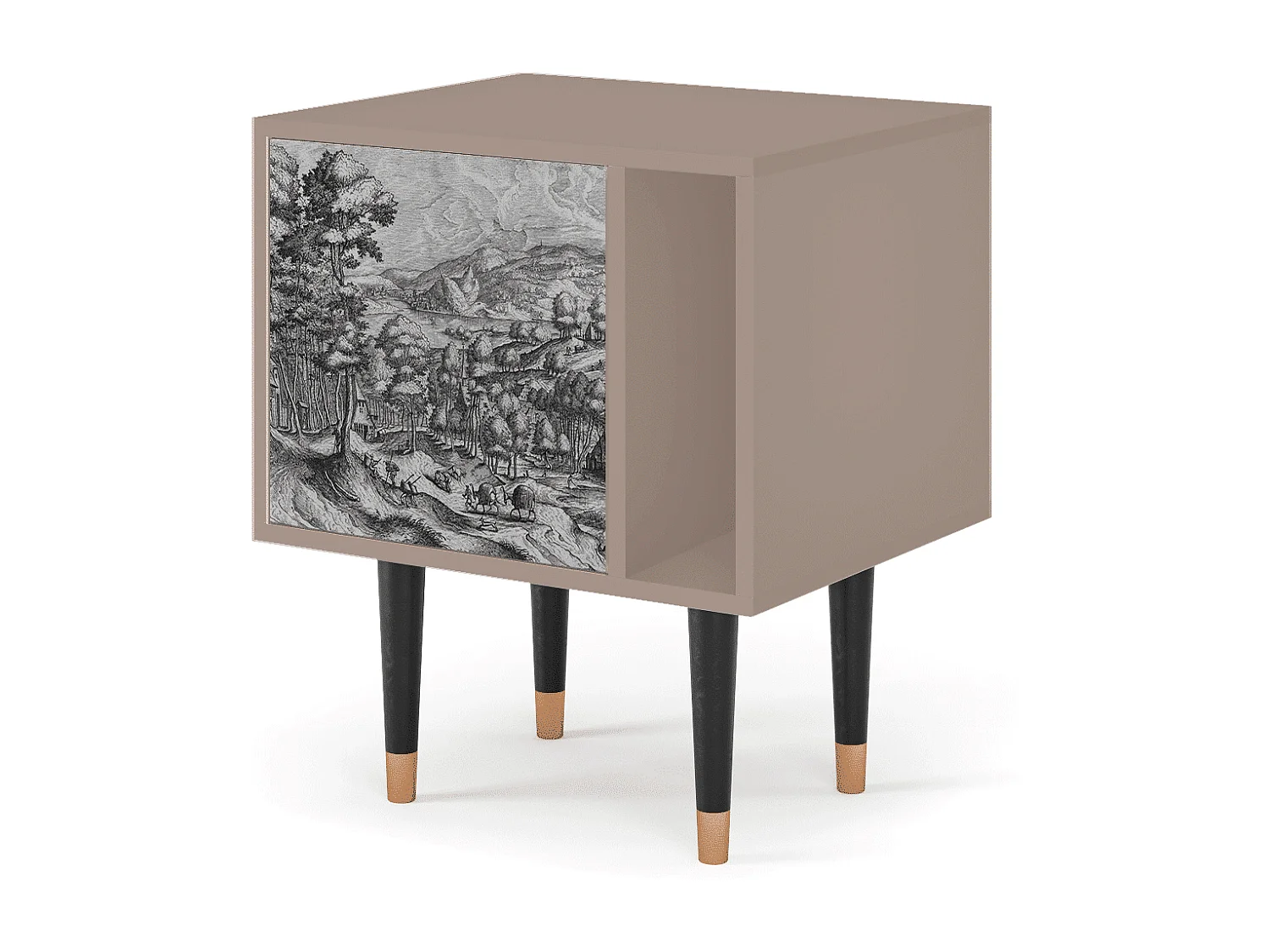 Nachtkastje - 57х69х48 cm - S2 - Rusticorum, Latte