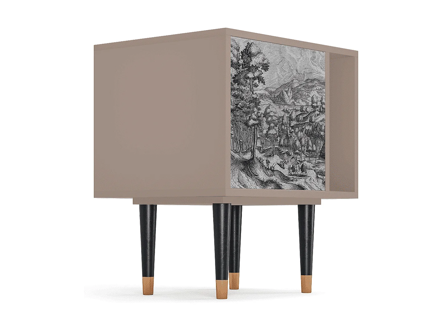 Stolik nocny - 57х69х48 cm - S2 - Rusticorum, Latte