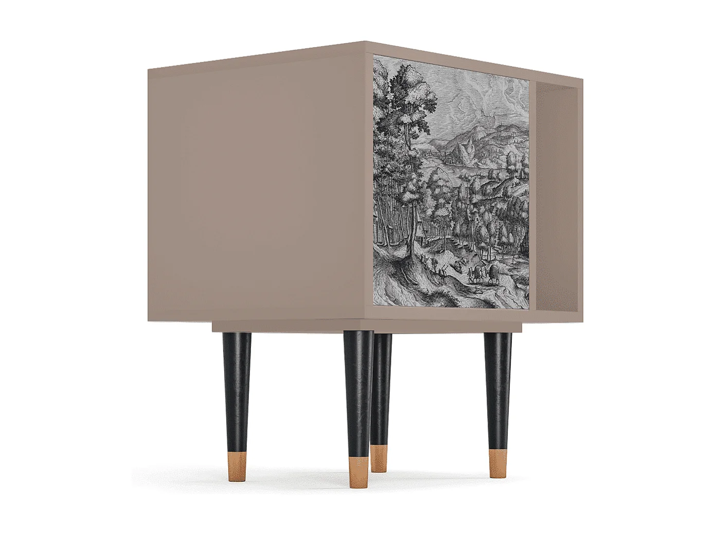 Stolik nocny - 57х69х48 cm - S2 - Rusticorum, Latte