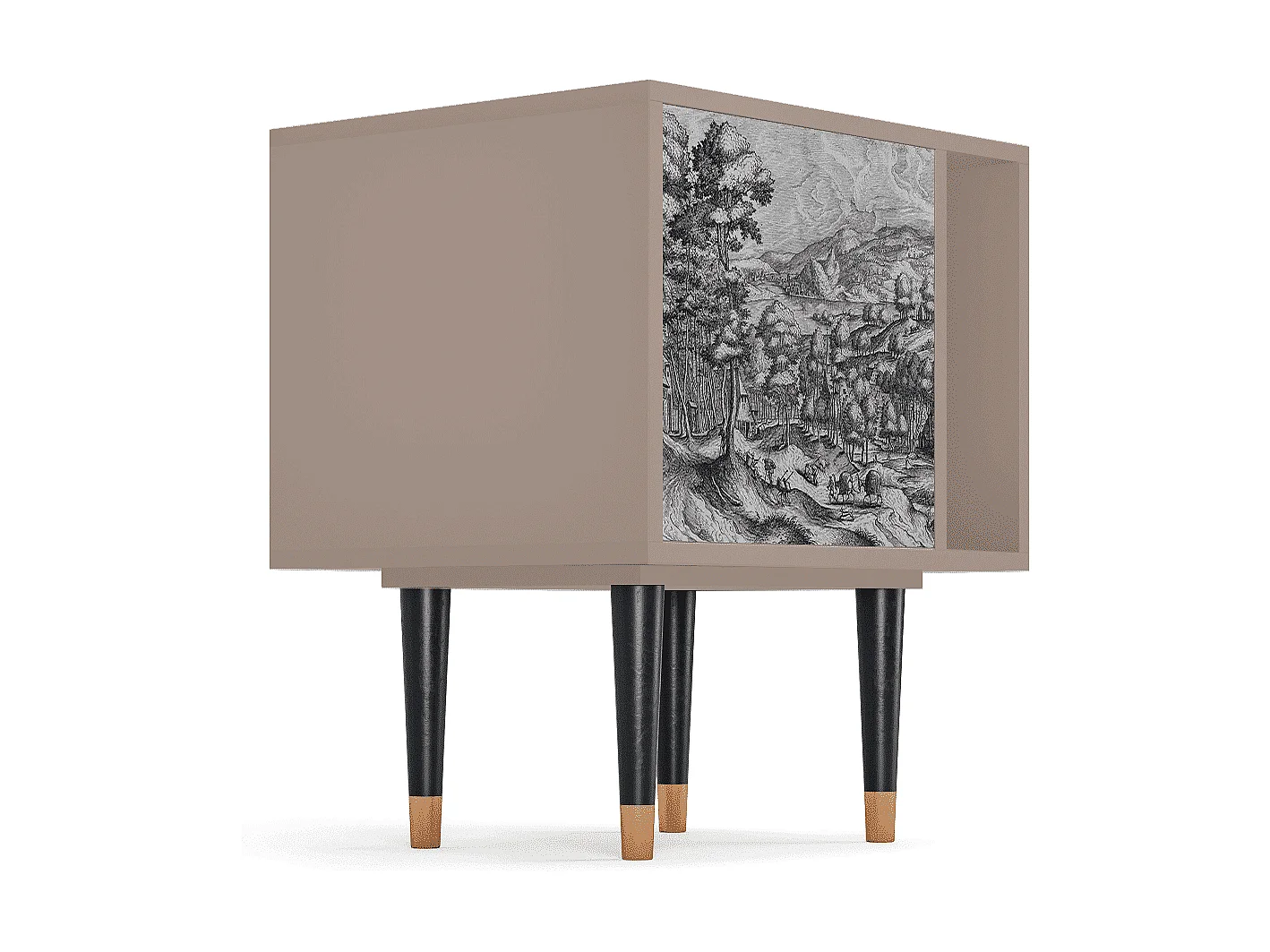 Stolik nocny - 57х69х48 cm - S2 - Rusticorum, Latte