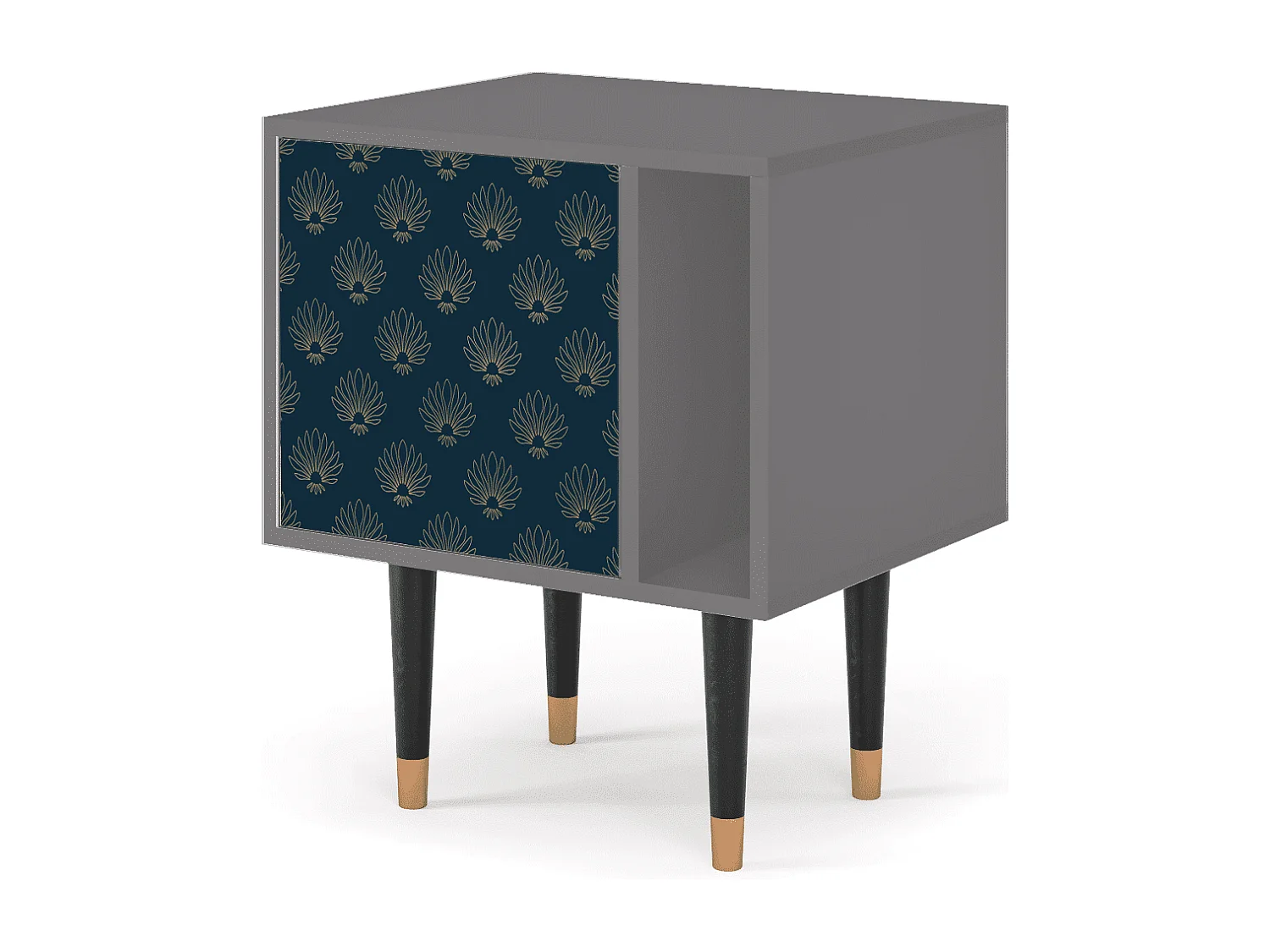 Table de nuit - 57х69х48 cm - S2 - Blue Lotus, Gris