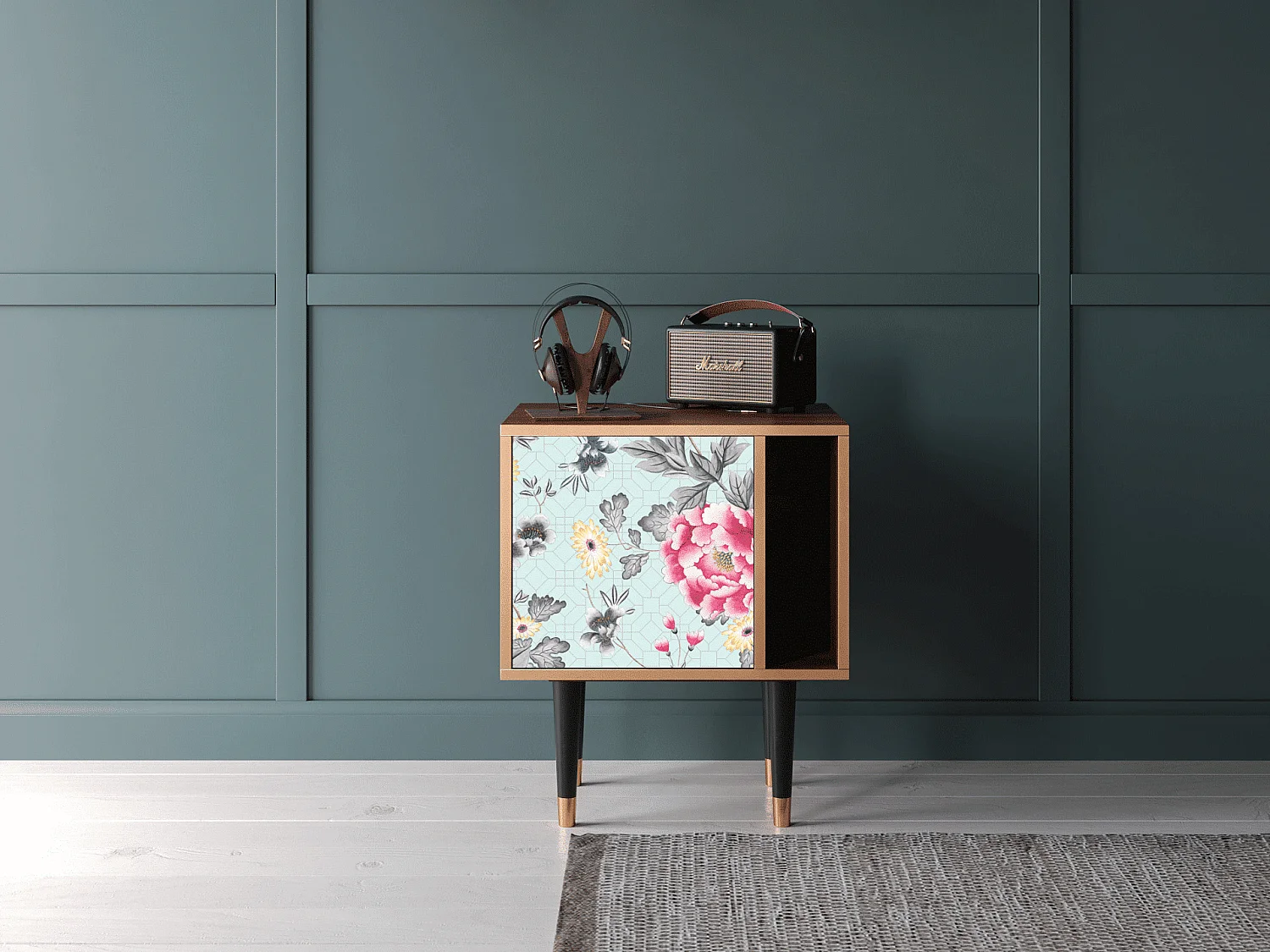 Table de nuit - 57х69х48 cm - S2 - Sky Garden, Noyer