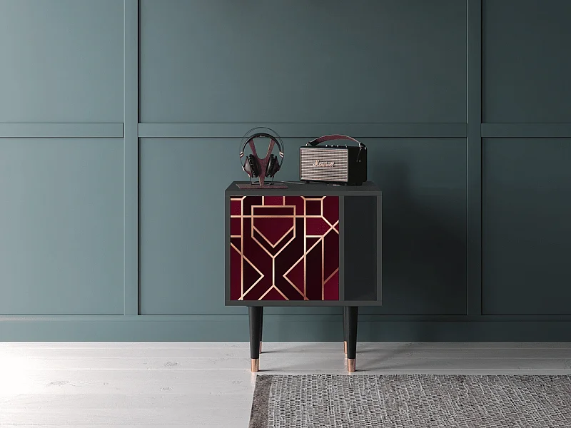 Nachtkastje - 57х69х48 cm - S2 - Burgundy Jewelery, Antraciet