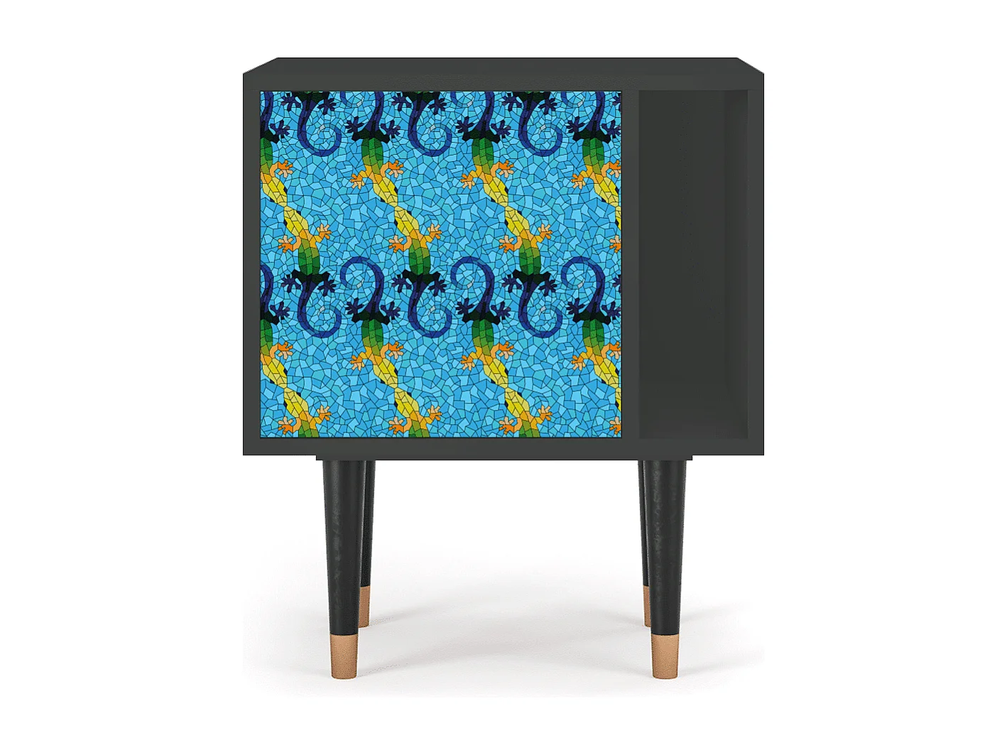 Table de nuit - 57х69х48 cm - S2 - Gaudi's Lizard, Anthracite