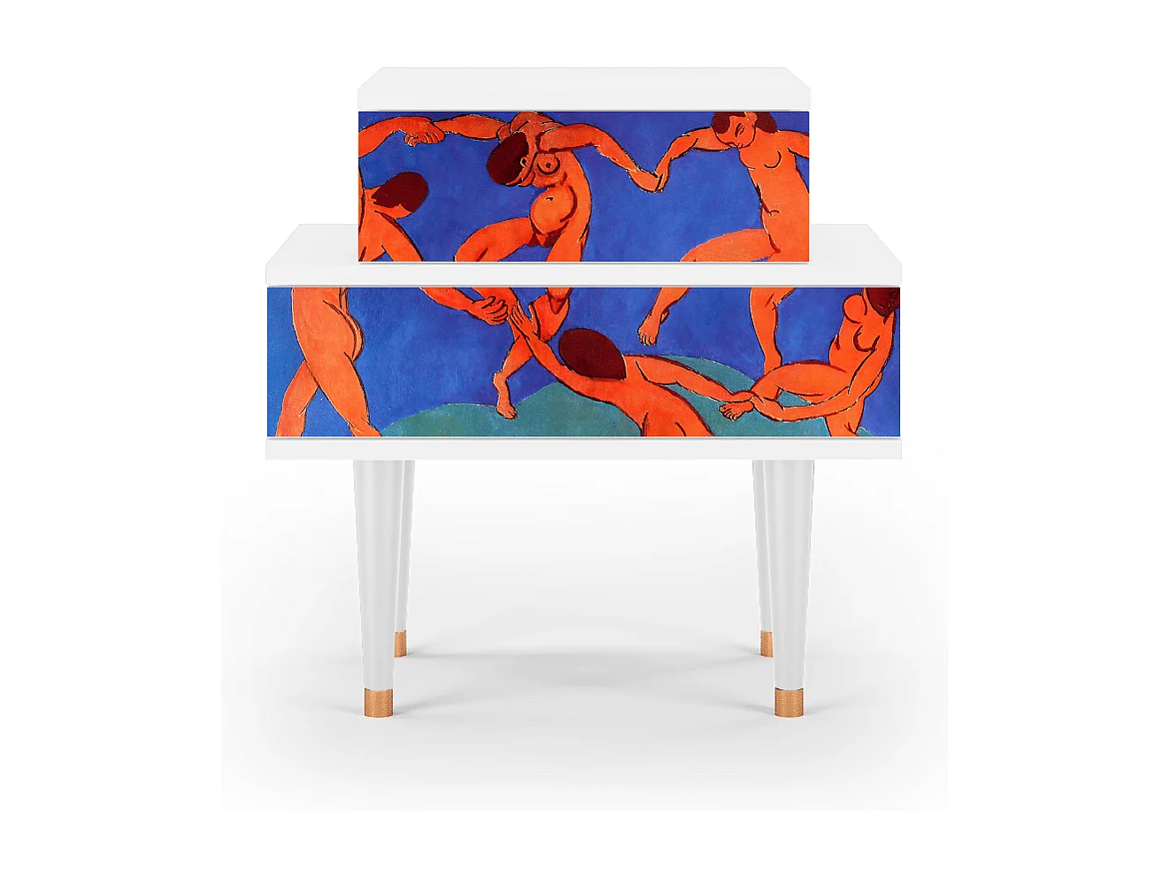 Table de nuit - 58х58х41 cm - NS1 - The Dance by Matisse , Blanc