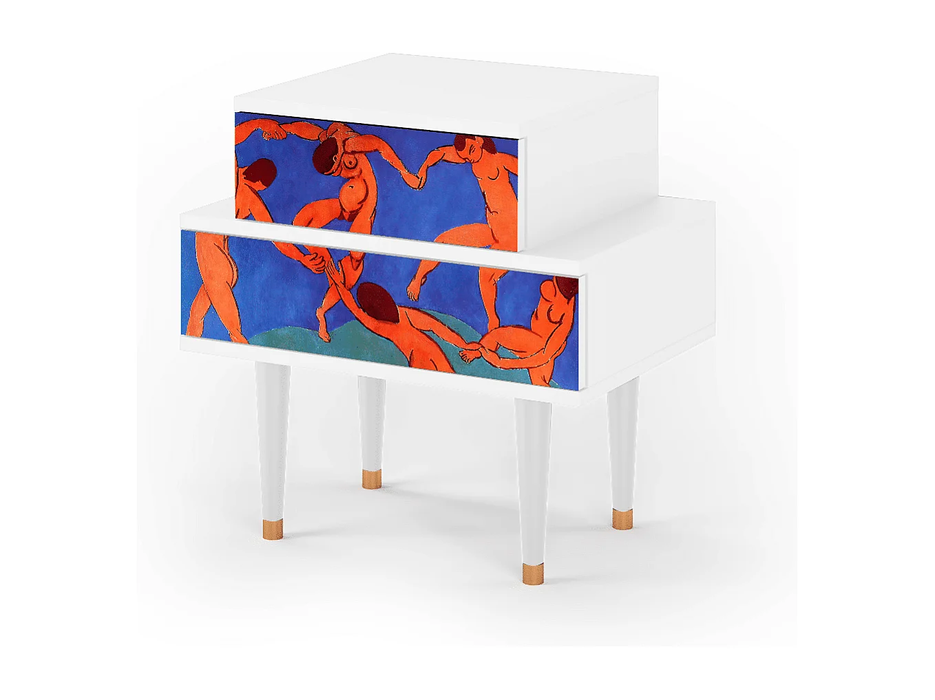 Table de nuit - 58х58х41 cm - NS1 - The Dance by Matisse , Blanc