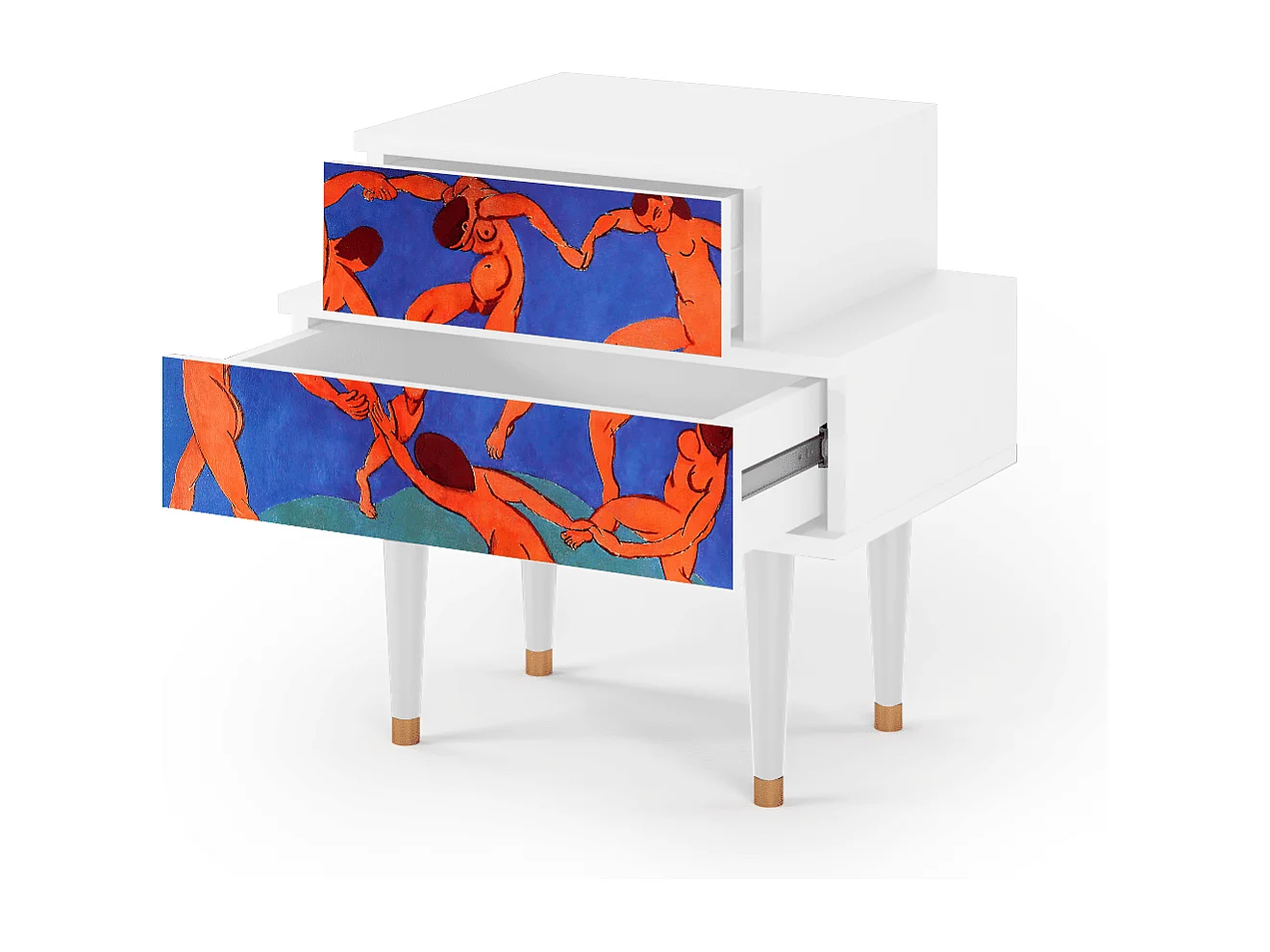 Table de nuit - 58х58х41 cm - NS1 - The Dance by Matisse , Blanc