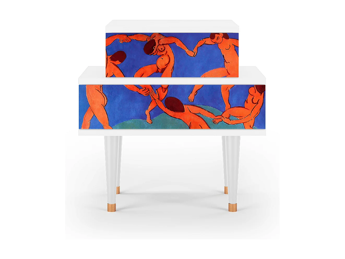 Stolik nocny - 58х58х41 cm - NS1 - The Dance by Matisse , Biały