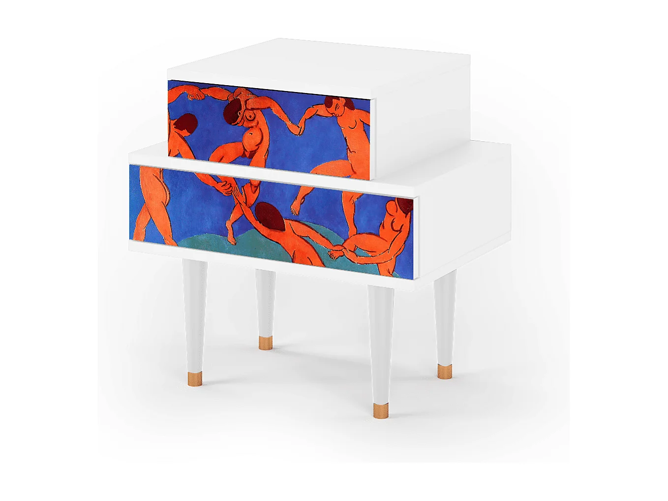 Stolik nocny - 58х58х41 cm - NS1 - The Dance by Matisse , Biały