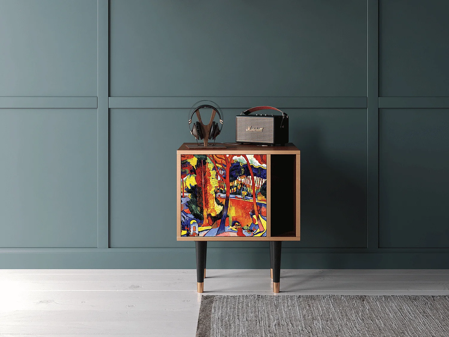 Table de nuit - 57х69х48 cm - S2 - The Turning Road, Noyer