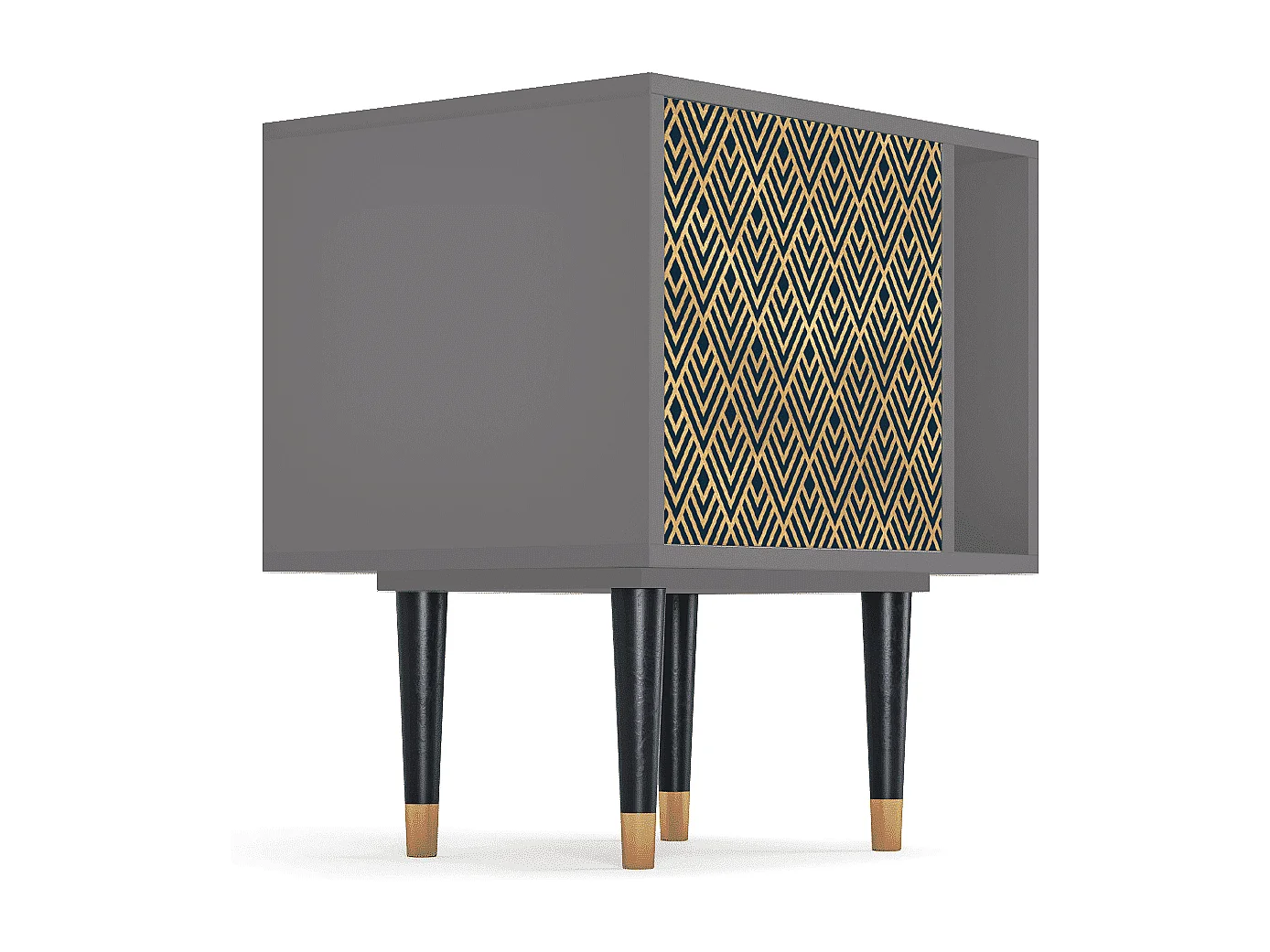 Table de nuit - 57х69х48 cm - S2 - Egypt Triangles, Gris