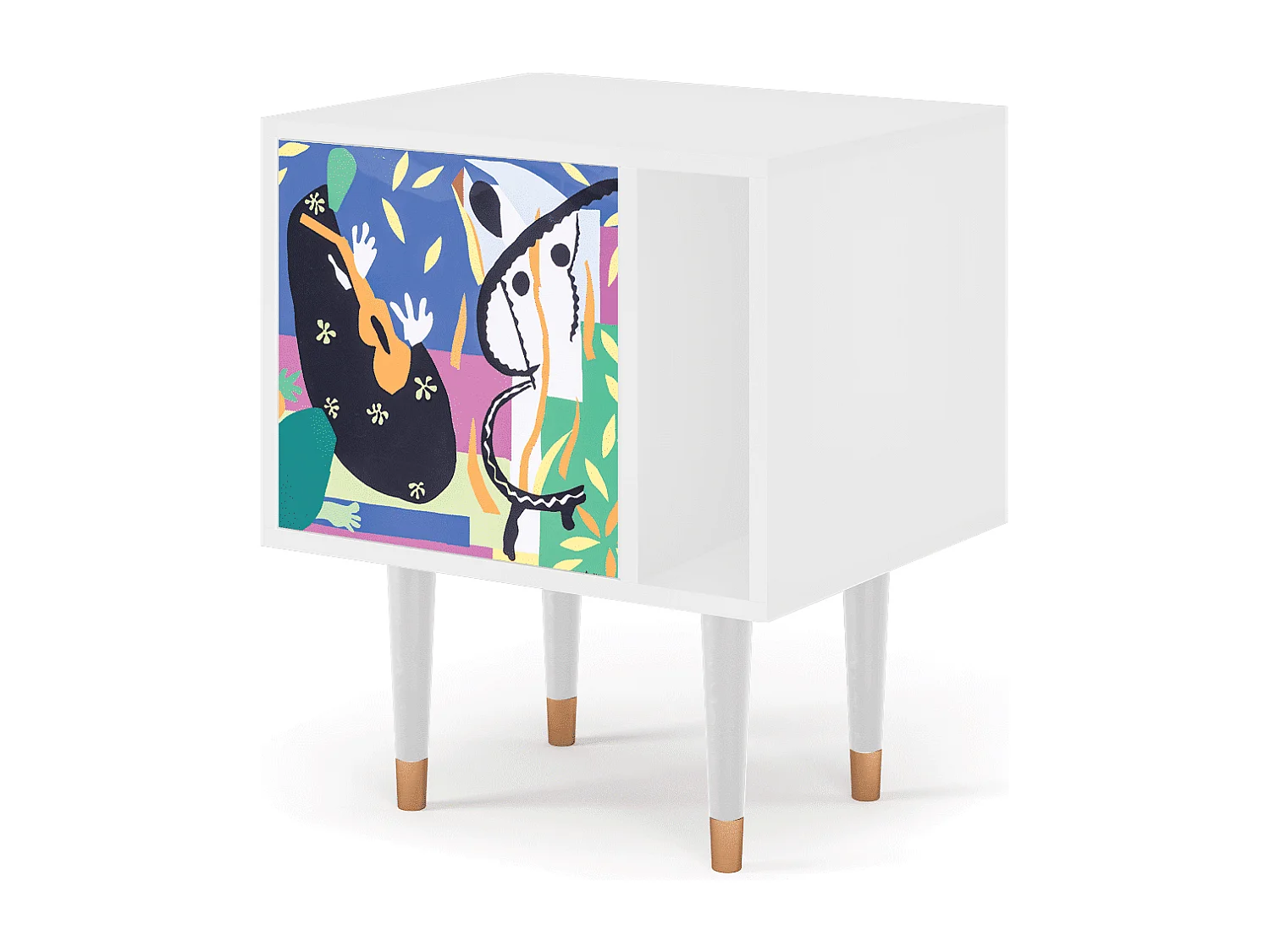 Table de nuit - 57х69х48 cm - S2 - La Tristesse du Roi, Blanc