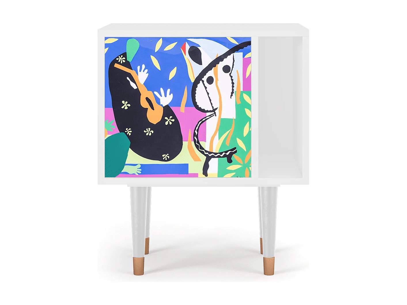 Mesita de noche - 57х69х48 cm - S2 - La Tristesse du Roi, Blanco