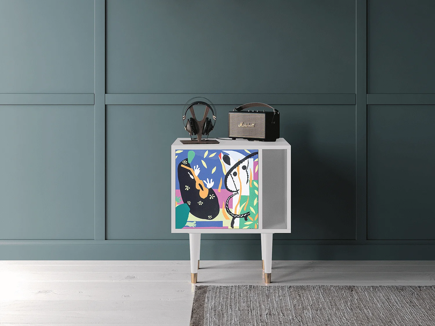 Table de nuit - 57х69х48 cm - S2 - La Tristesse du Roi, Blanc